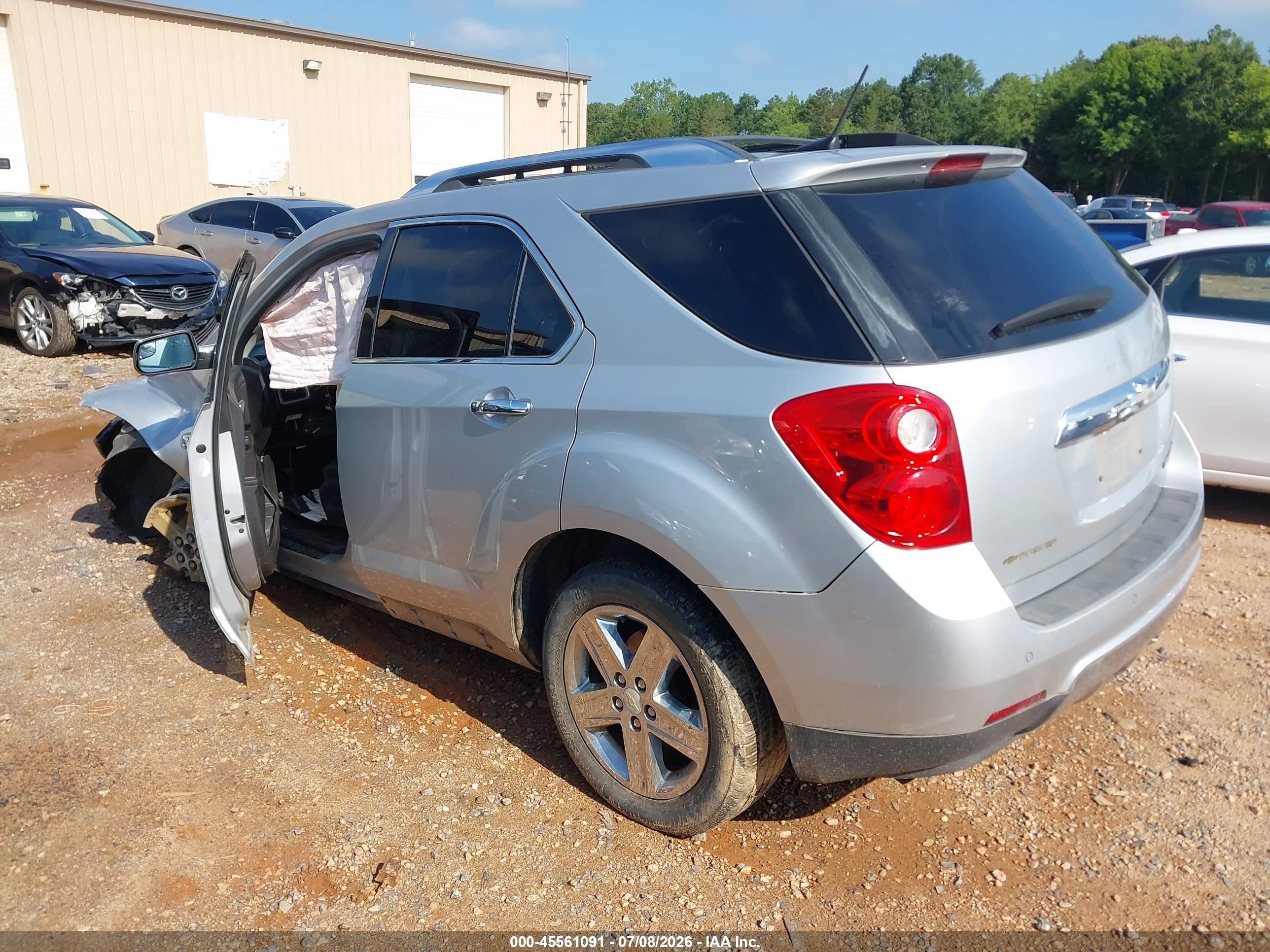 2014 Chevrolet Equinox Ltz Silver vin: 2GNALDEK5E6285815