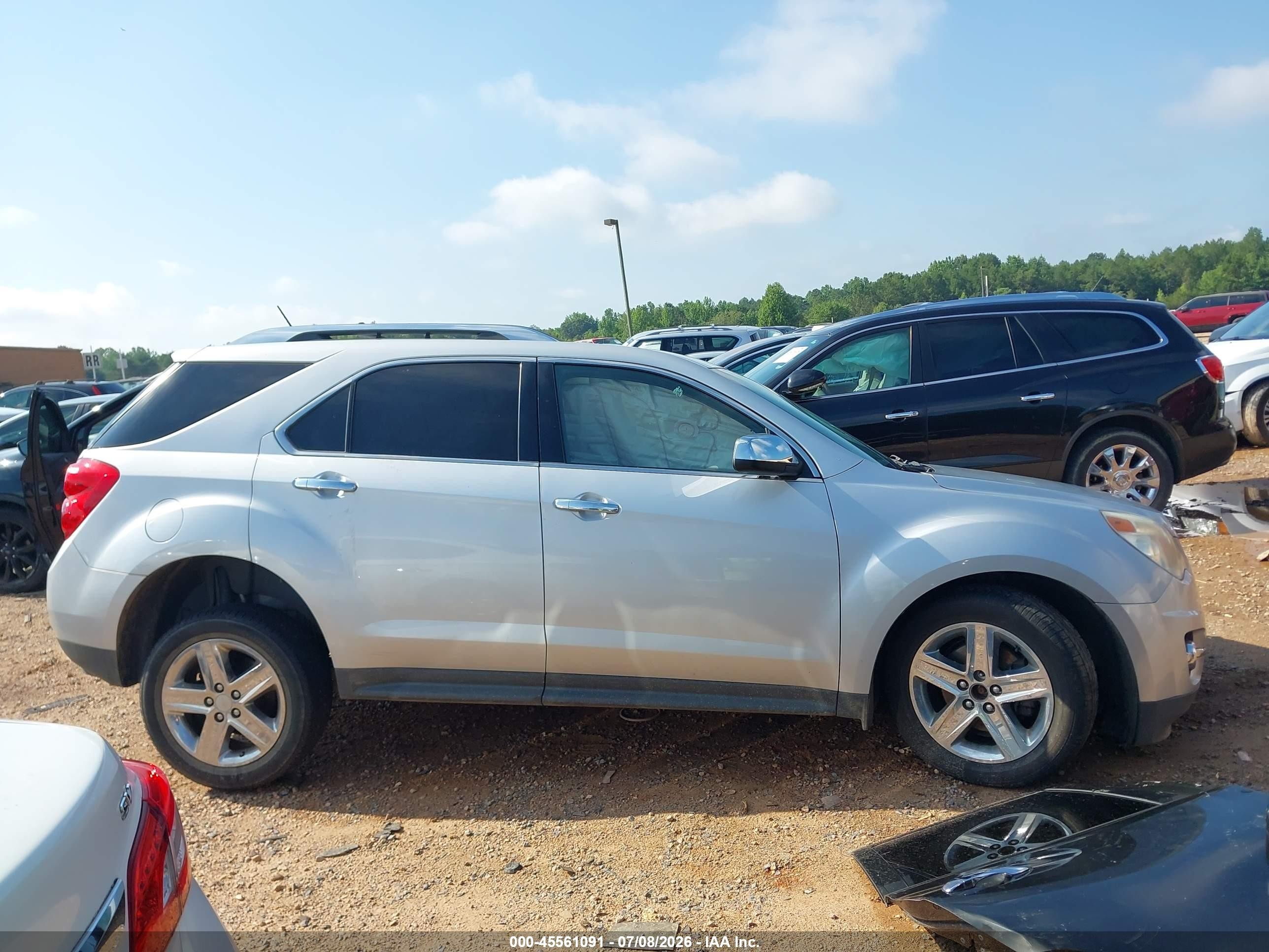2014 Chevrolet Equinox Ltz Silver vin: 2GNALDEK5E6285815