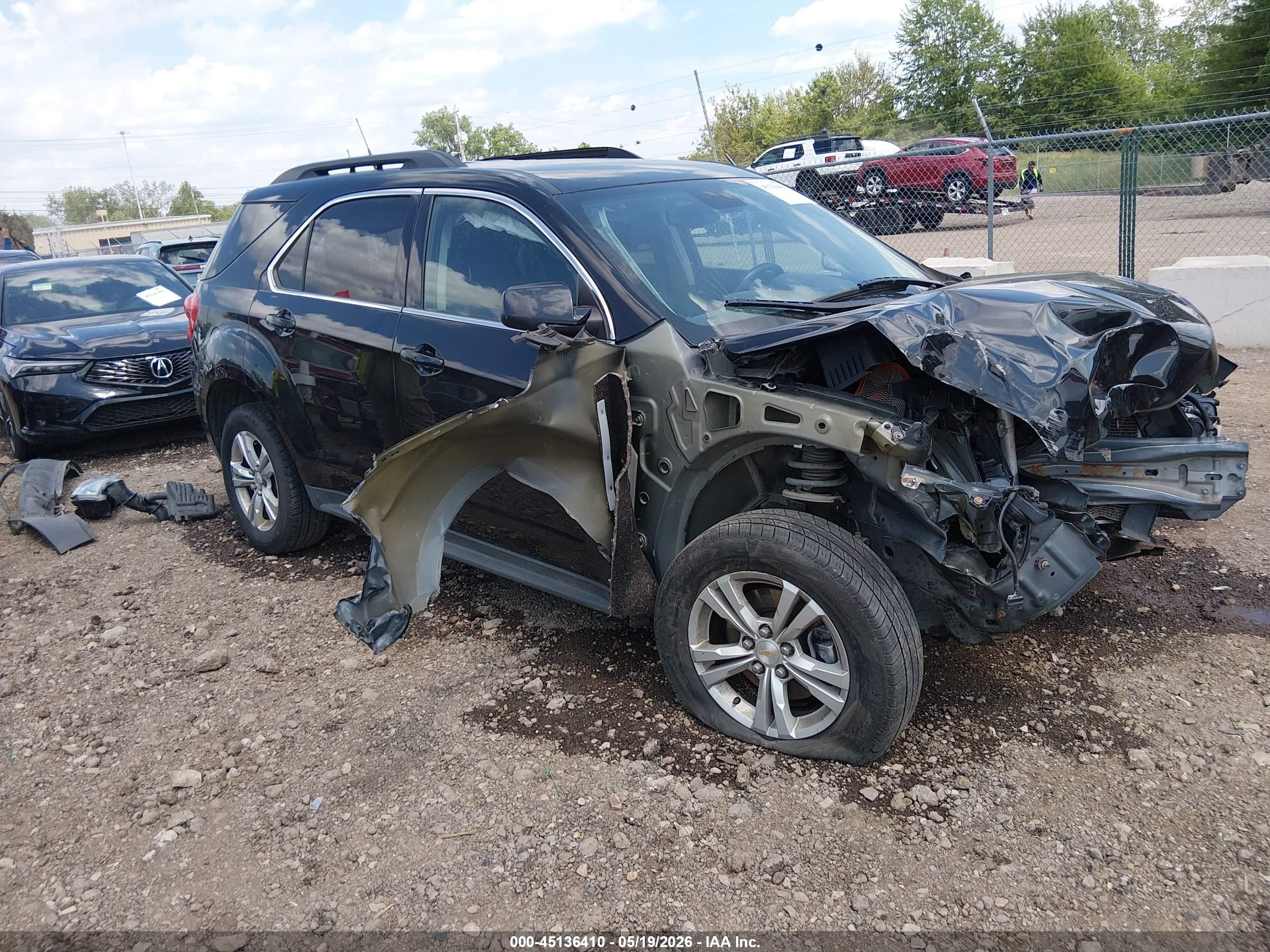 2013 Chevrolet Equinox 1lt Black vin: 2GNALDEK6D6106440