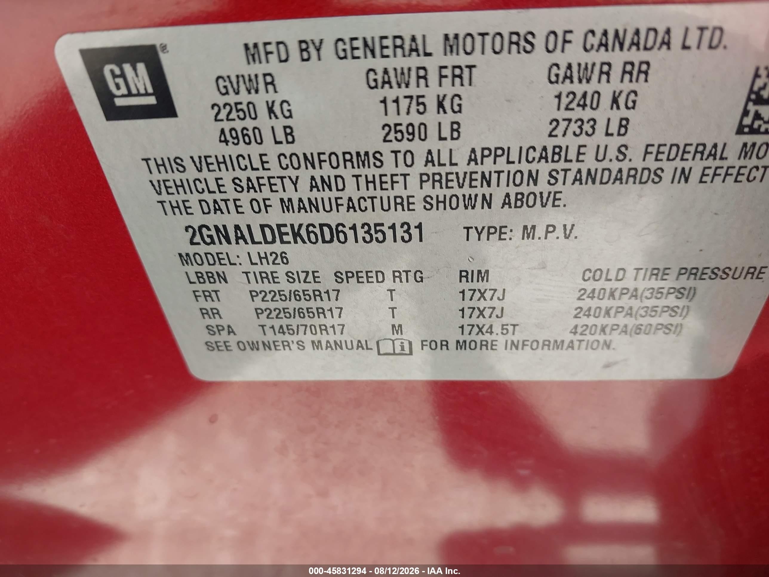 2013 Chevrolet Equinox Lt Красный vin: 2GNALDEK6D6135131