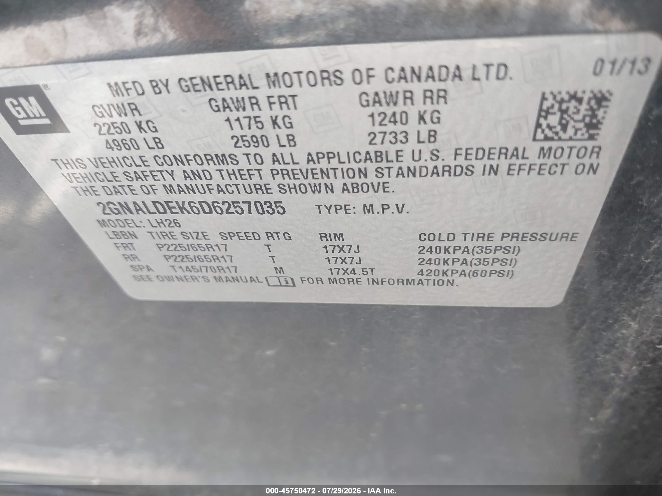 2013 Chevrolet Equinox Lt Gray vin: 2GNALDEK6D6257035
