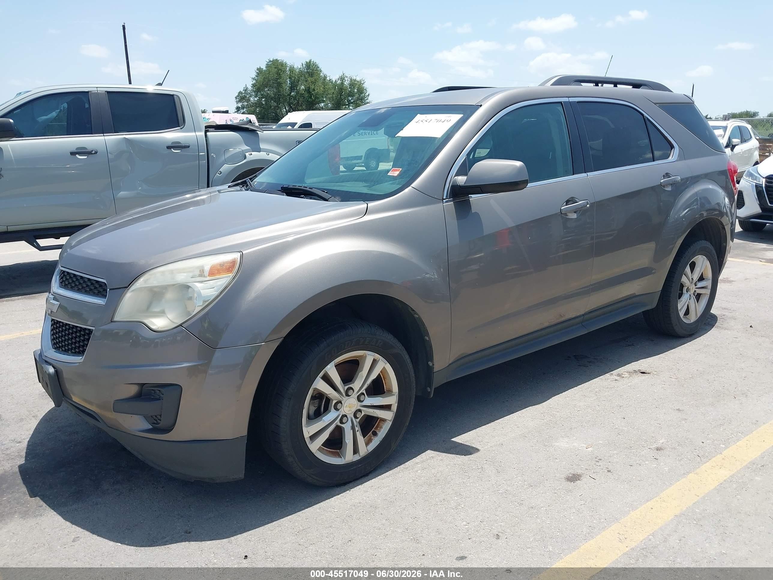 2012 Chevrolet Equinox Lt W/1lt Gray vin: 2GNALDEK7C6151269