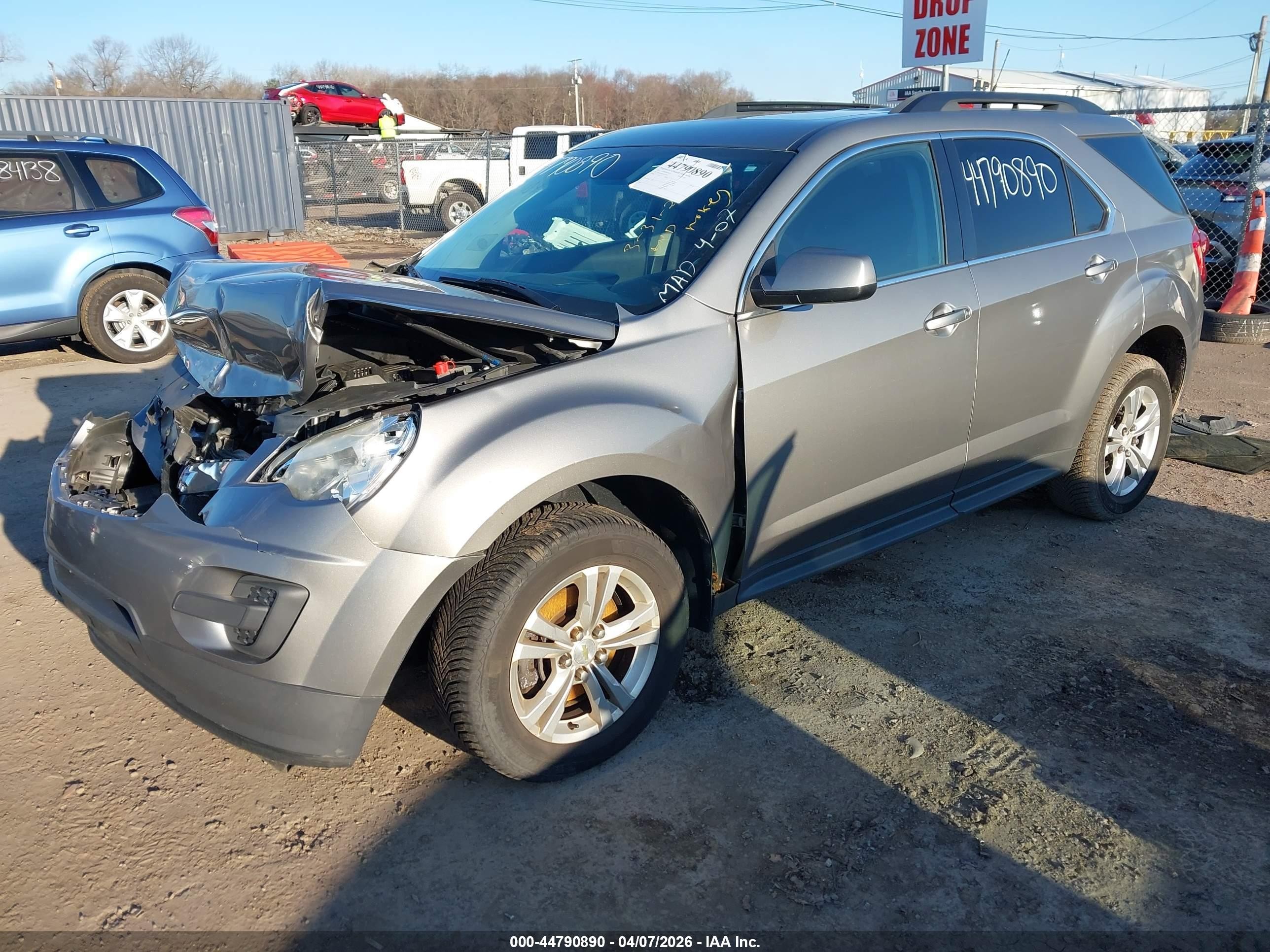 2012 Chevrolet Equinox 1lt Gray vin: 2GNALDEK7C6329343