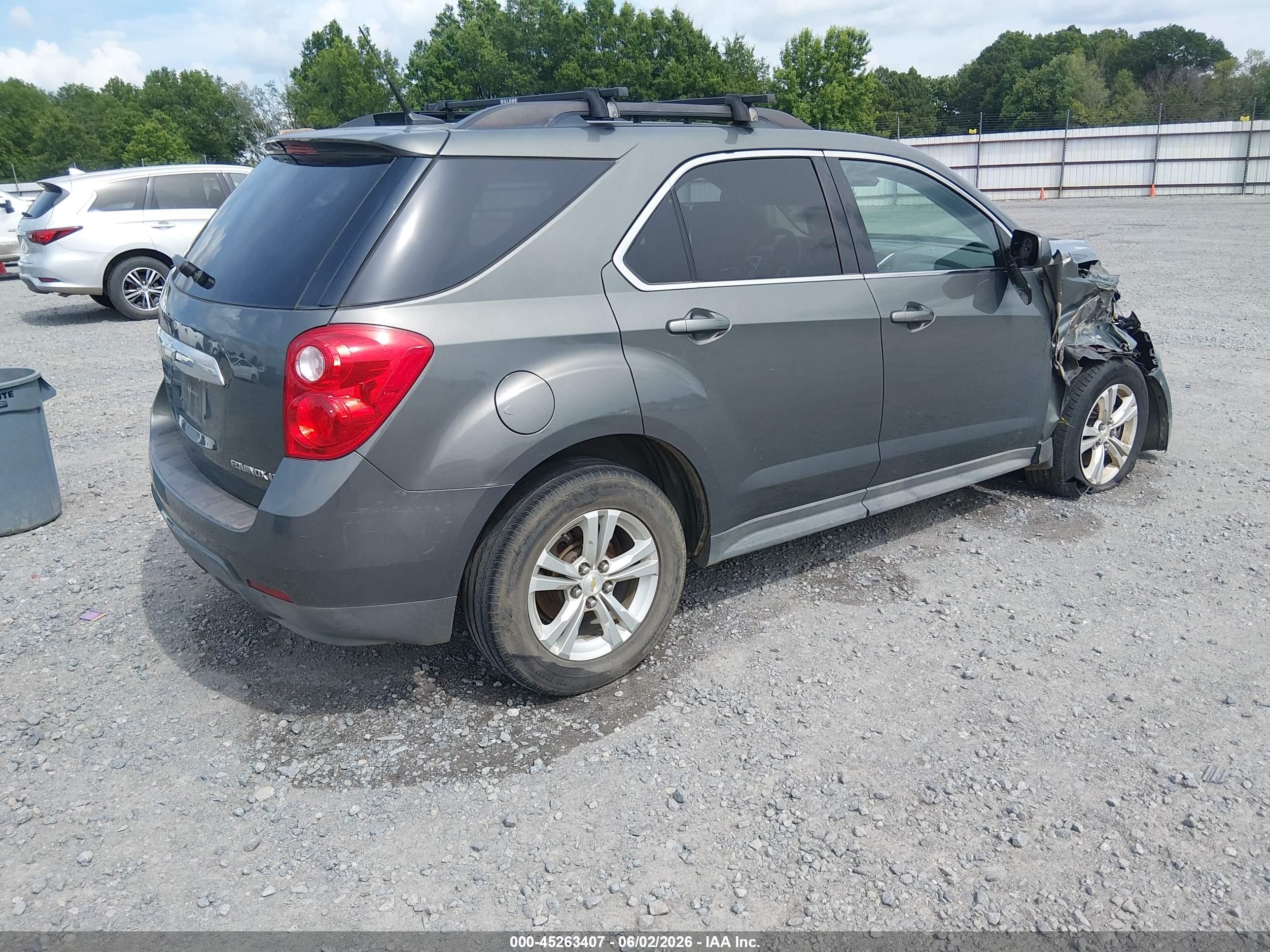 2012 Chevrolet Equinox 1lt Gray vin: 2GNALDEK7C6341671