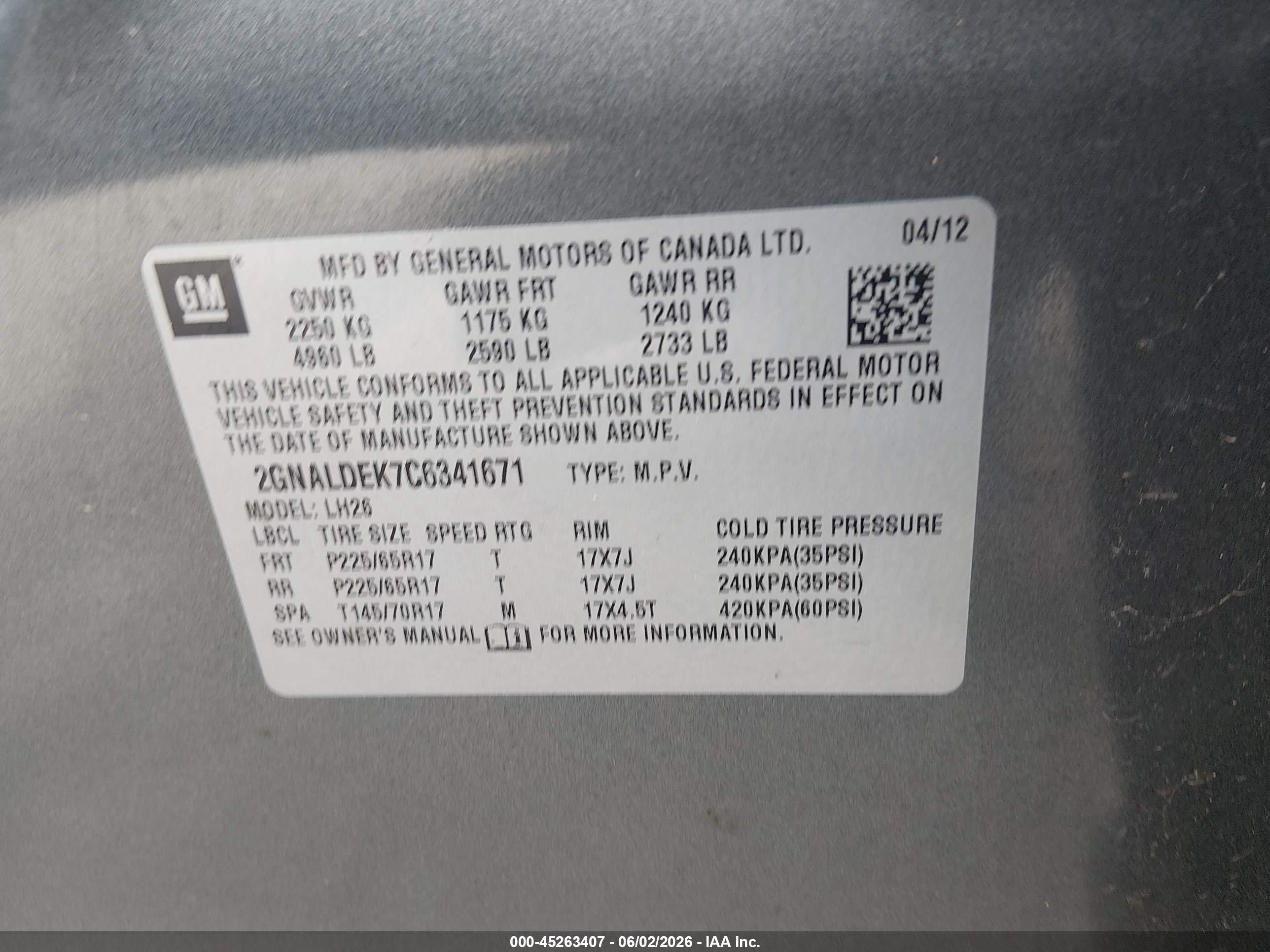 2012 Chevrolet Equinox 1lt Gray vin: 2GNALDEK7C6341671