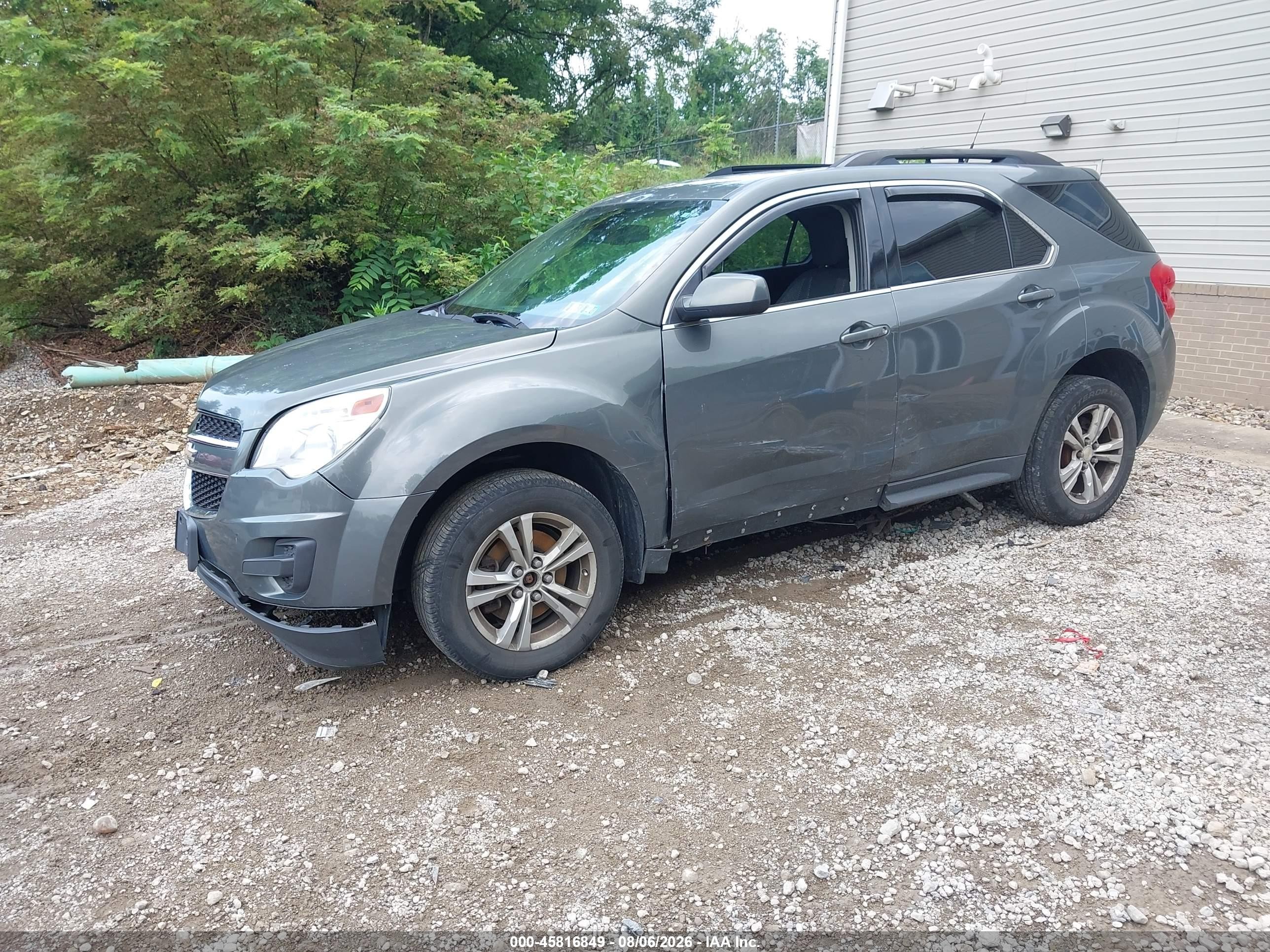2012 Chevrolet Equinox Lt W/1lt Gray vin: 2GNALDEK7C6400279