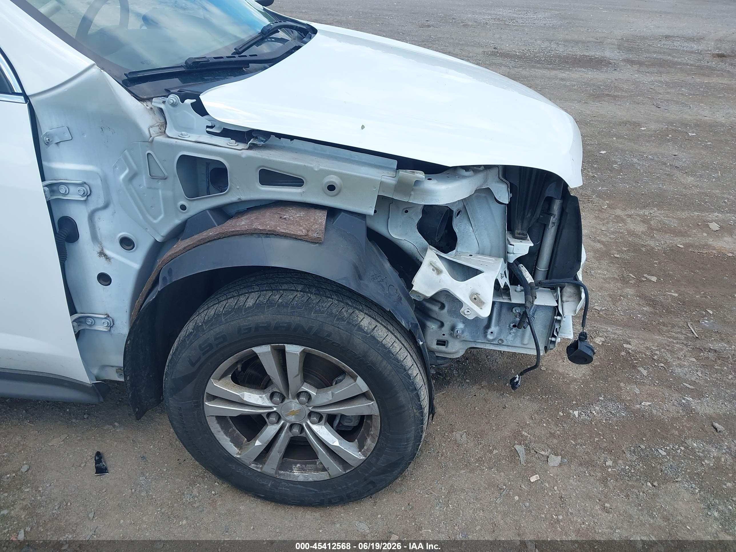 2013 Chevrolet Equinox Lt White vin: 2GNALDEK7D6301625