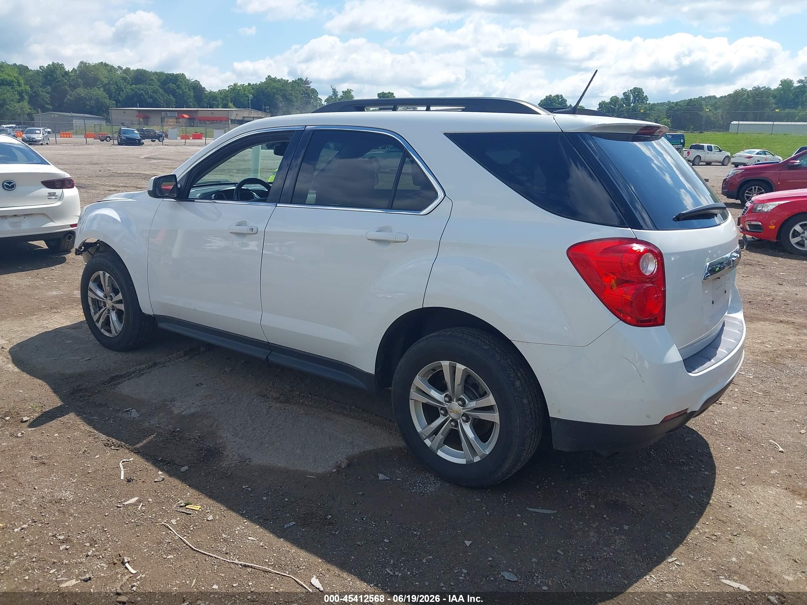 2013 Chevrolet Equinox Lt White vin: 2GNALDEK7D6301625