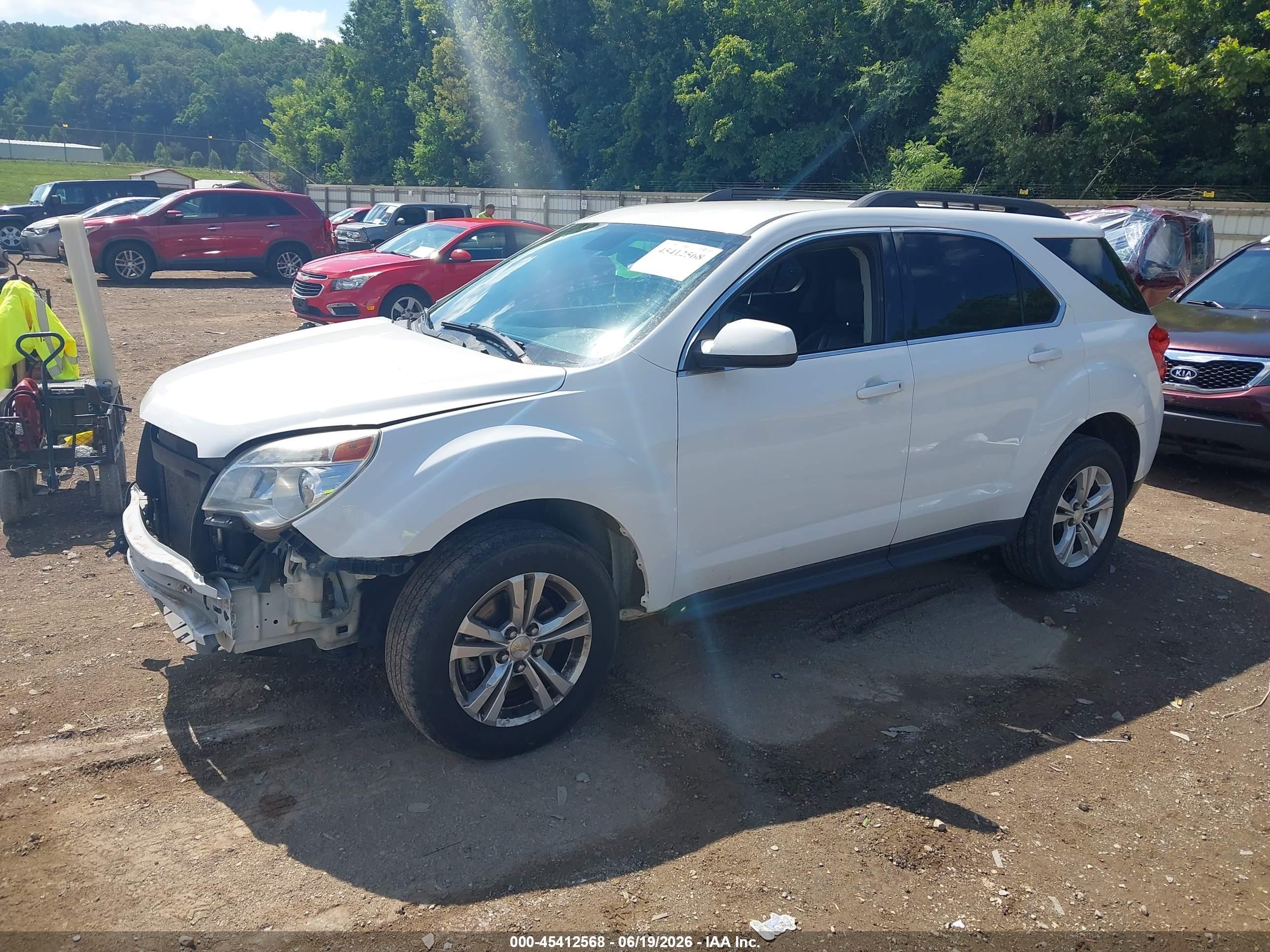 2013 Chevrolet Equinox Lt White vin: 2GNALDEK7D6301625