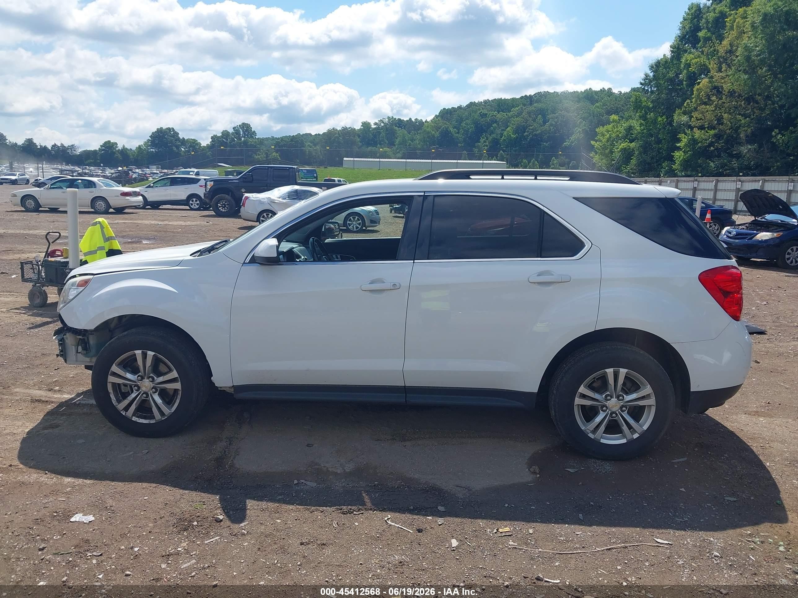2013 Chevrolet Equinox Lt White vin: 2GNALDEK7D6301625