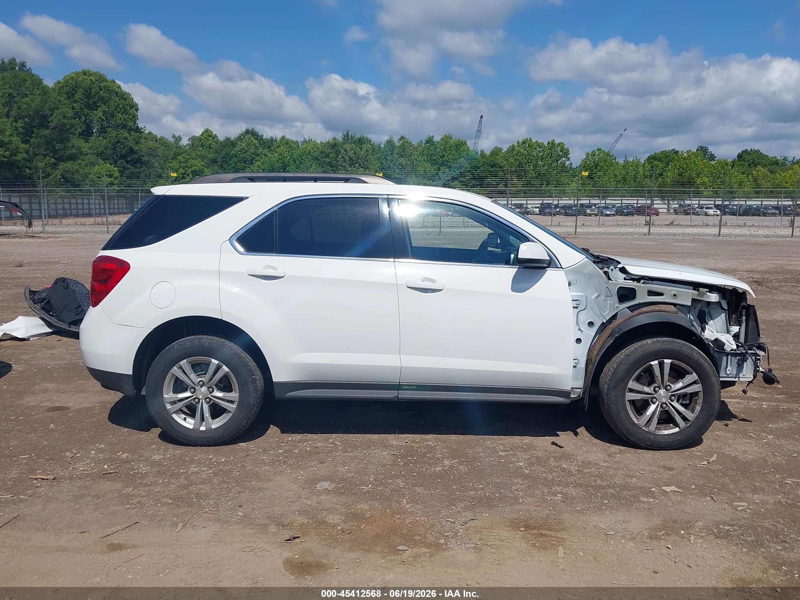 2013 Chevrolet Equinox Lt White vin: 2GNALDEK7D6301625