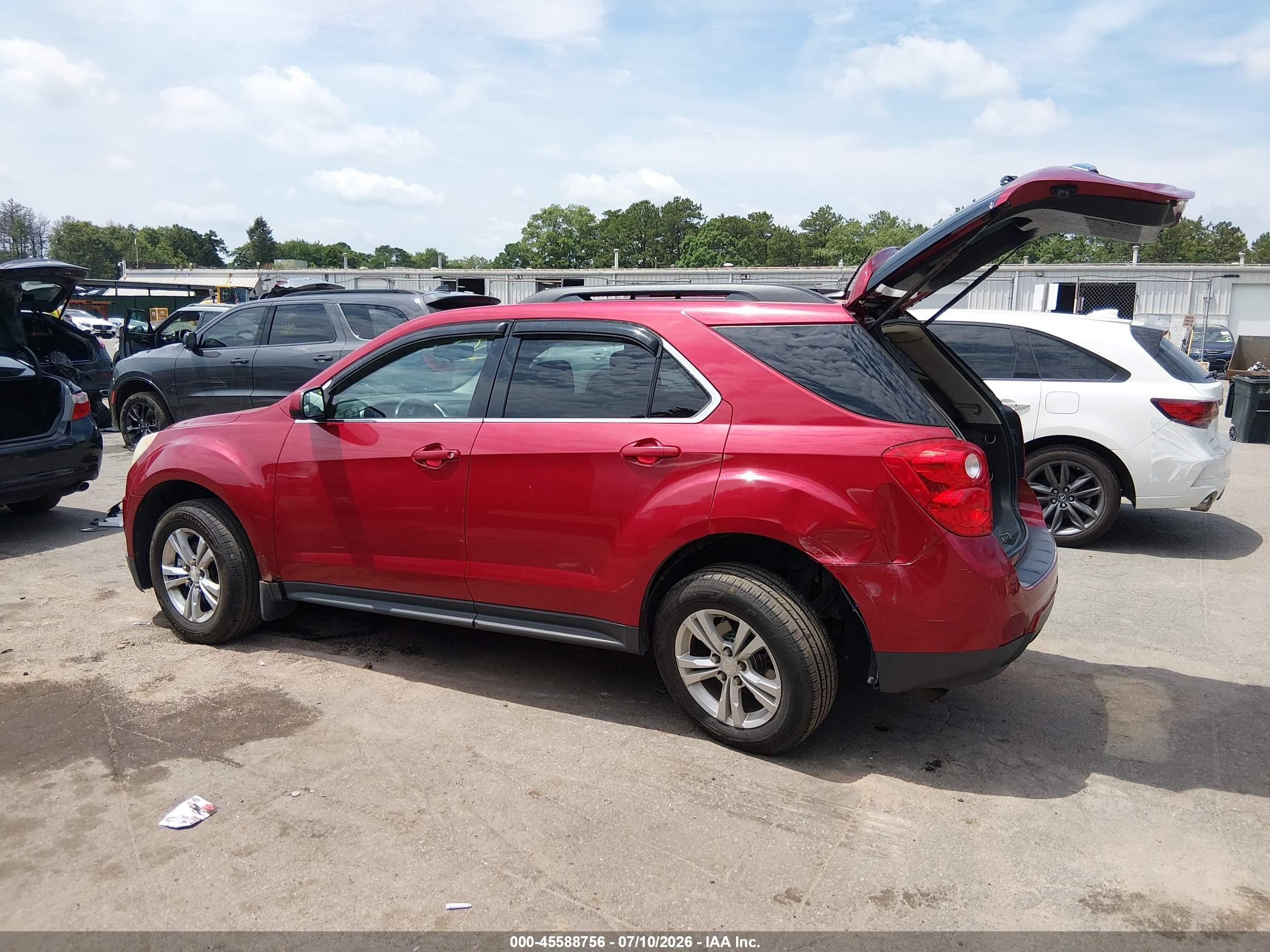 2013 Chevrolet Equinox Lt Red vin: 2GNALDEK7D6354342