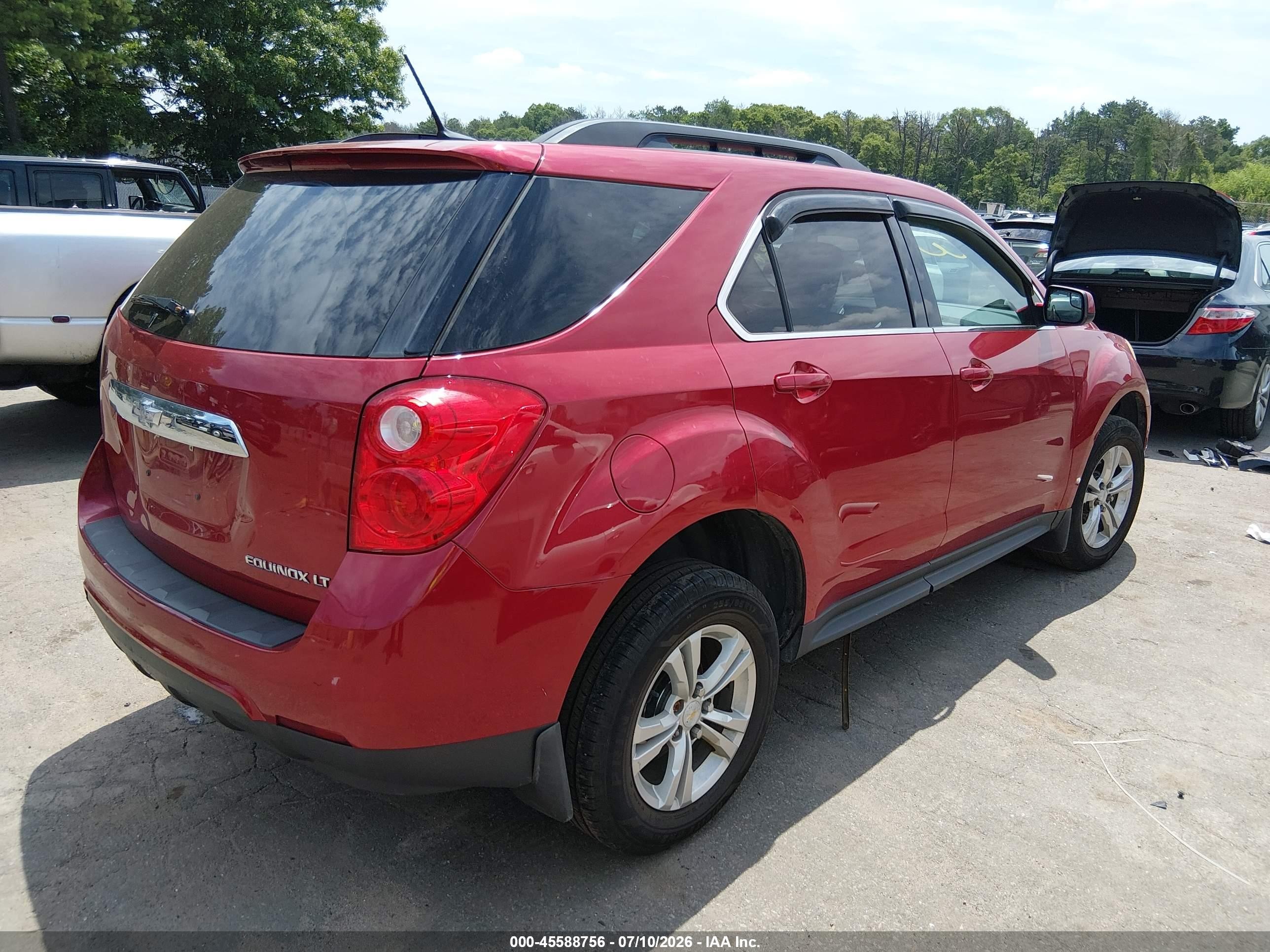 2013 Chevrolet Equinox Lt Red vin: 2GNALDEK7D6354342