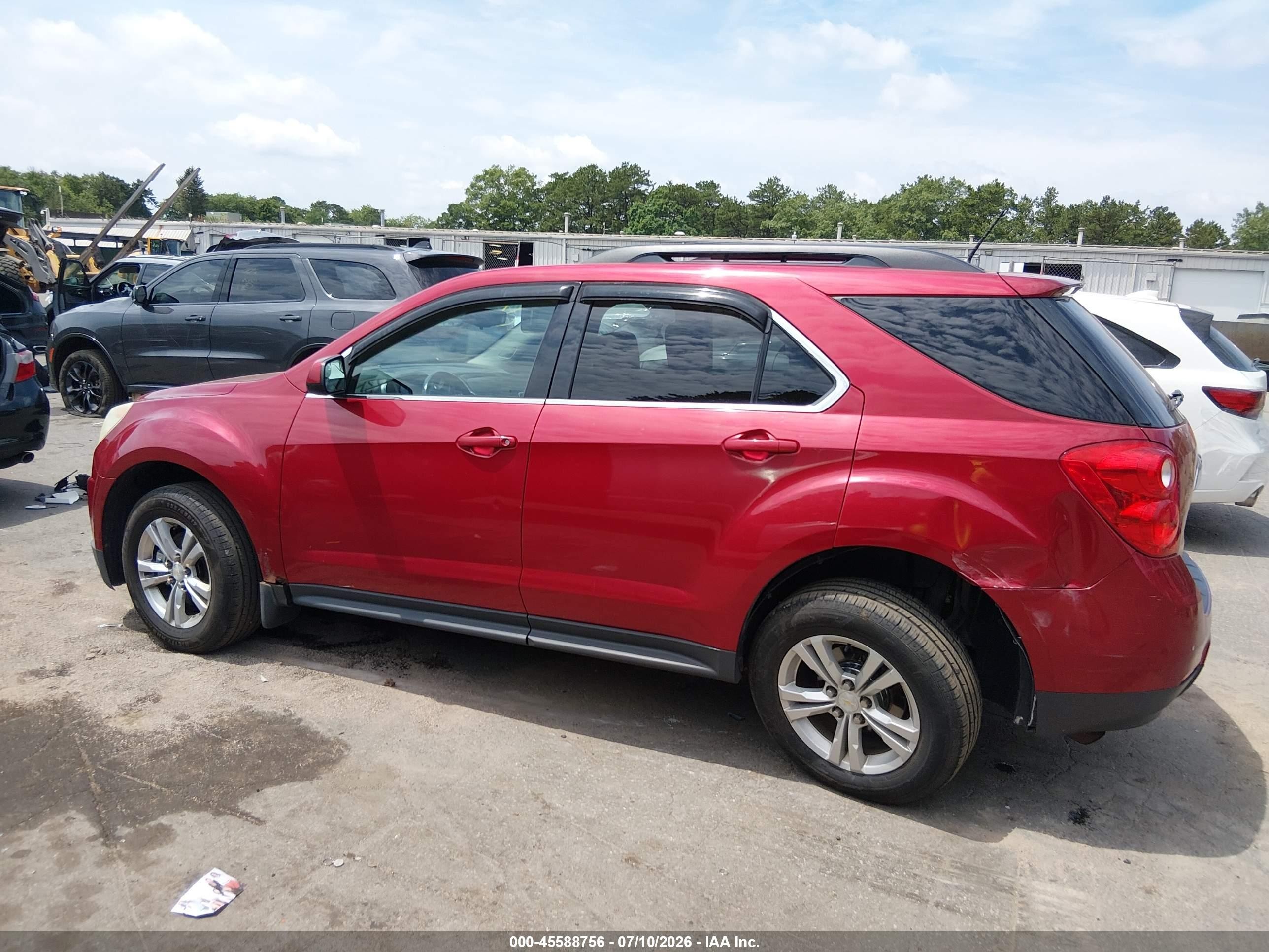 2013 Chevrolet Equinox Lt Red vin: 2GNALDEK7D6354342