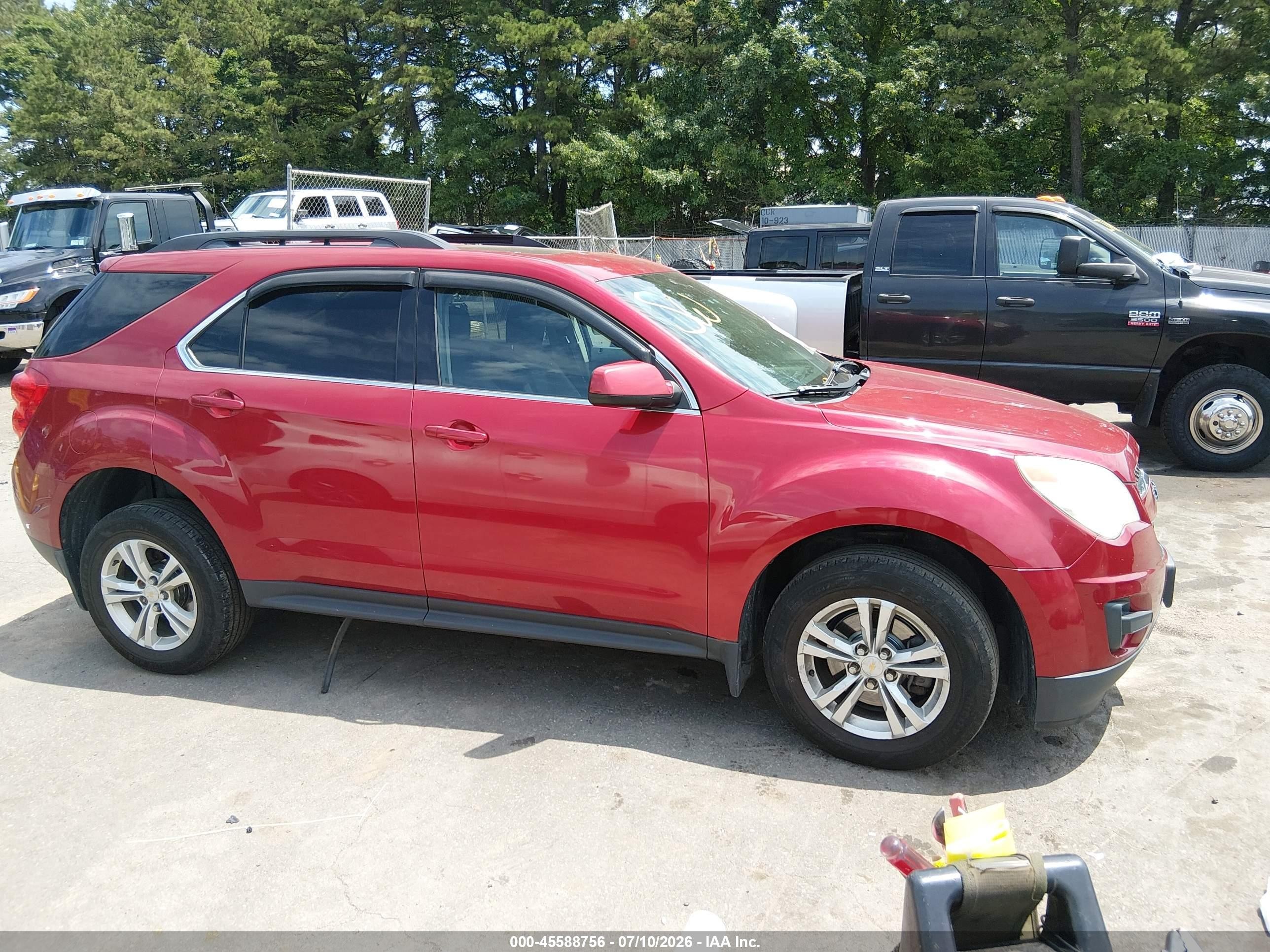 2013 Chevrolet Equinox Lt Red vin: 2GNALDEK7D6354342