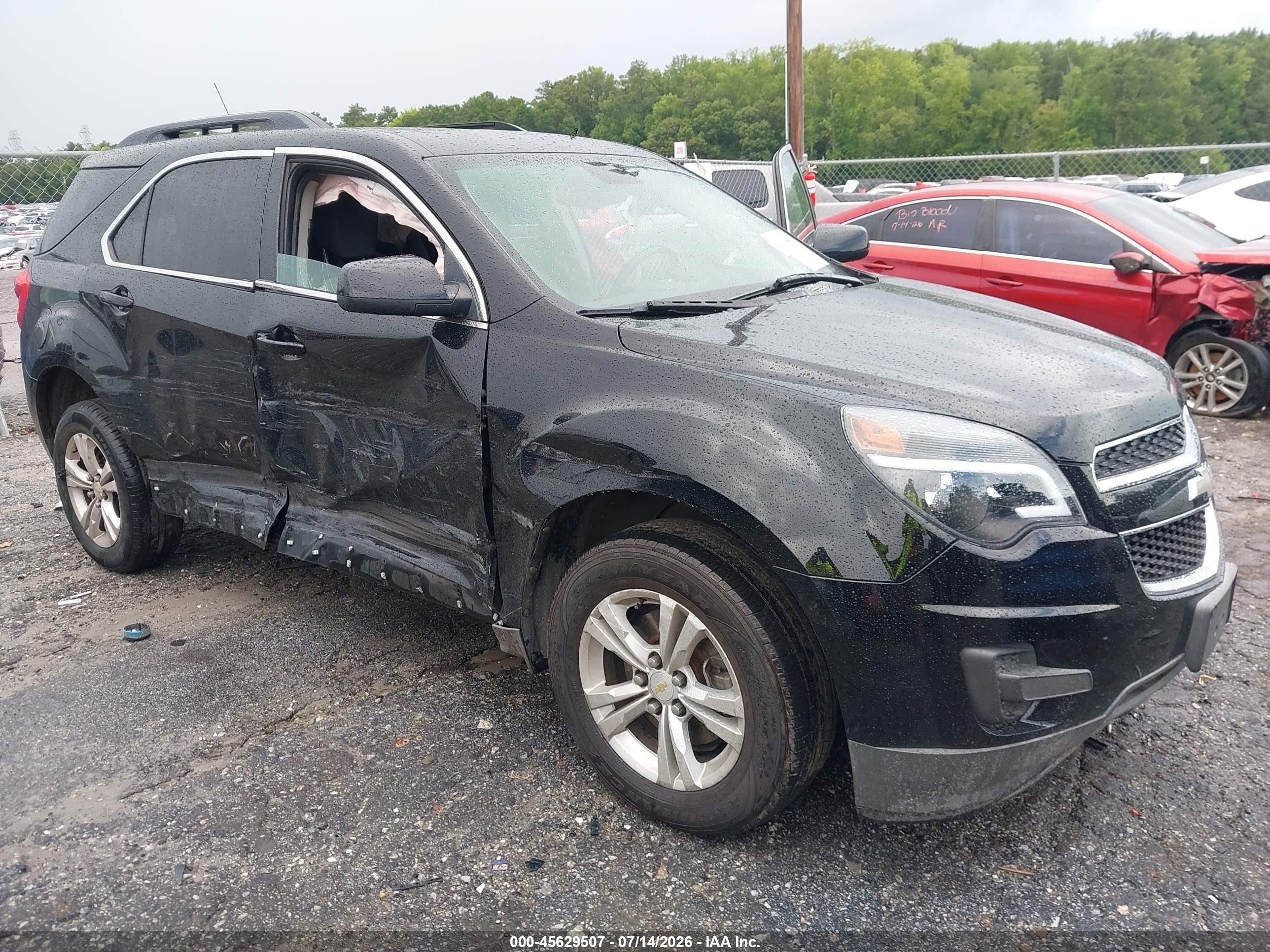 2012 Chevrolet Equinox Lt W/1lt Black vin: 2GNALDEK8C1210942