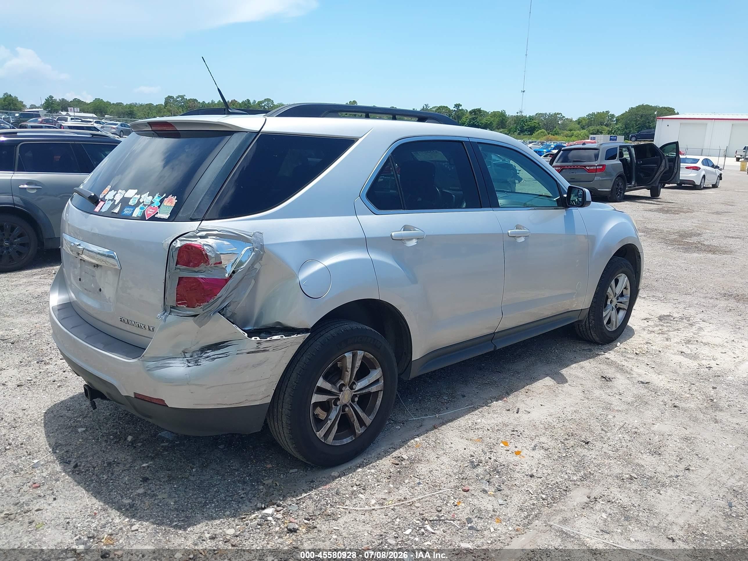 2012 Chevrolet Equinox Lt W/1lt Silver vin: 2GNALDEK8C1269702