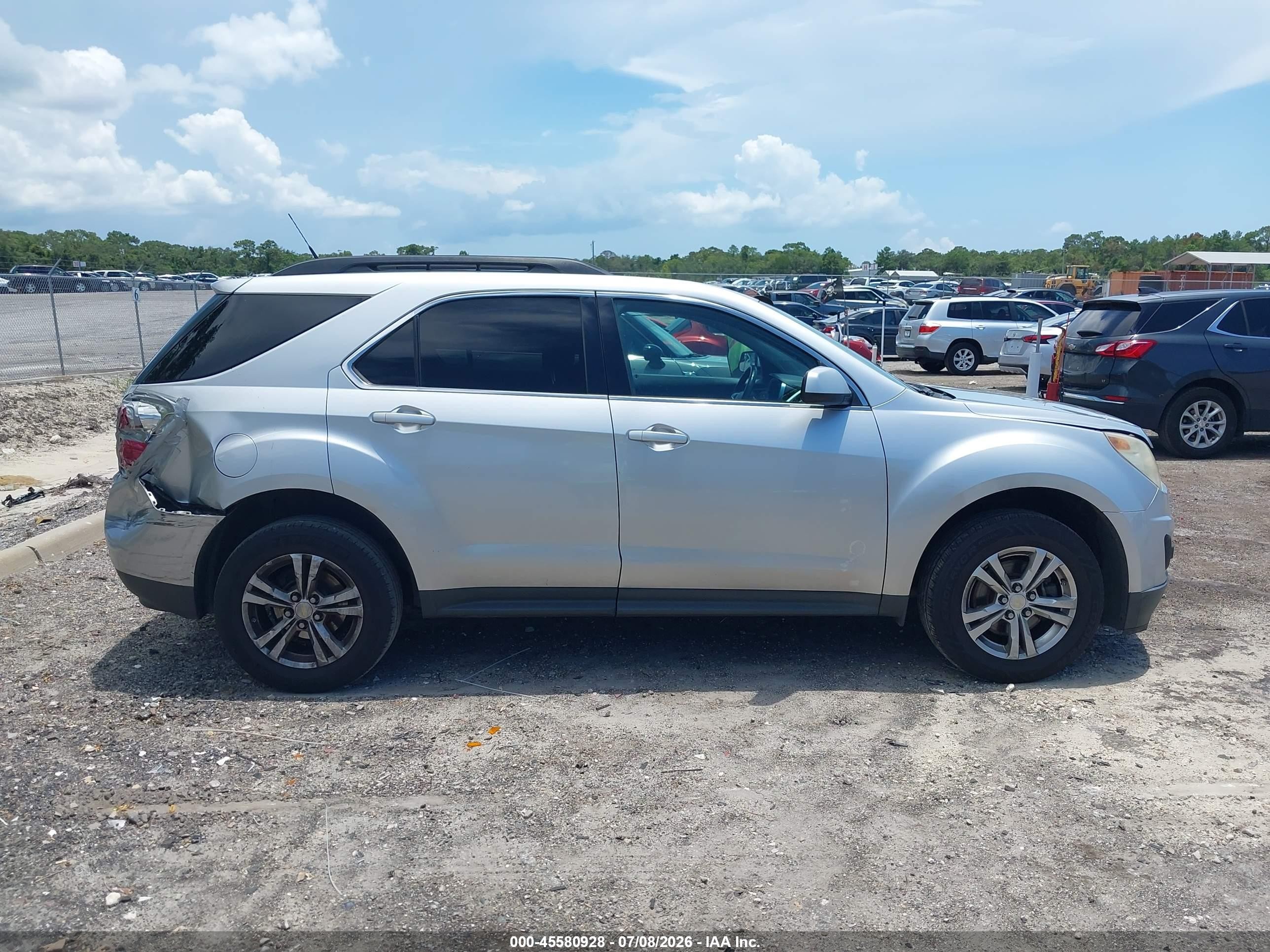 2012 Chevrolet Equinox Lt W/1lt Silver vin: 2GNALDEK8C1269702