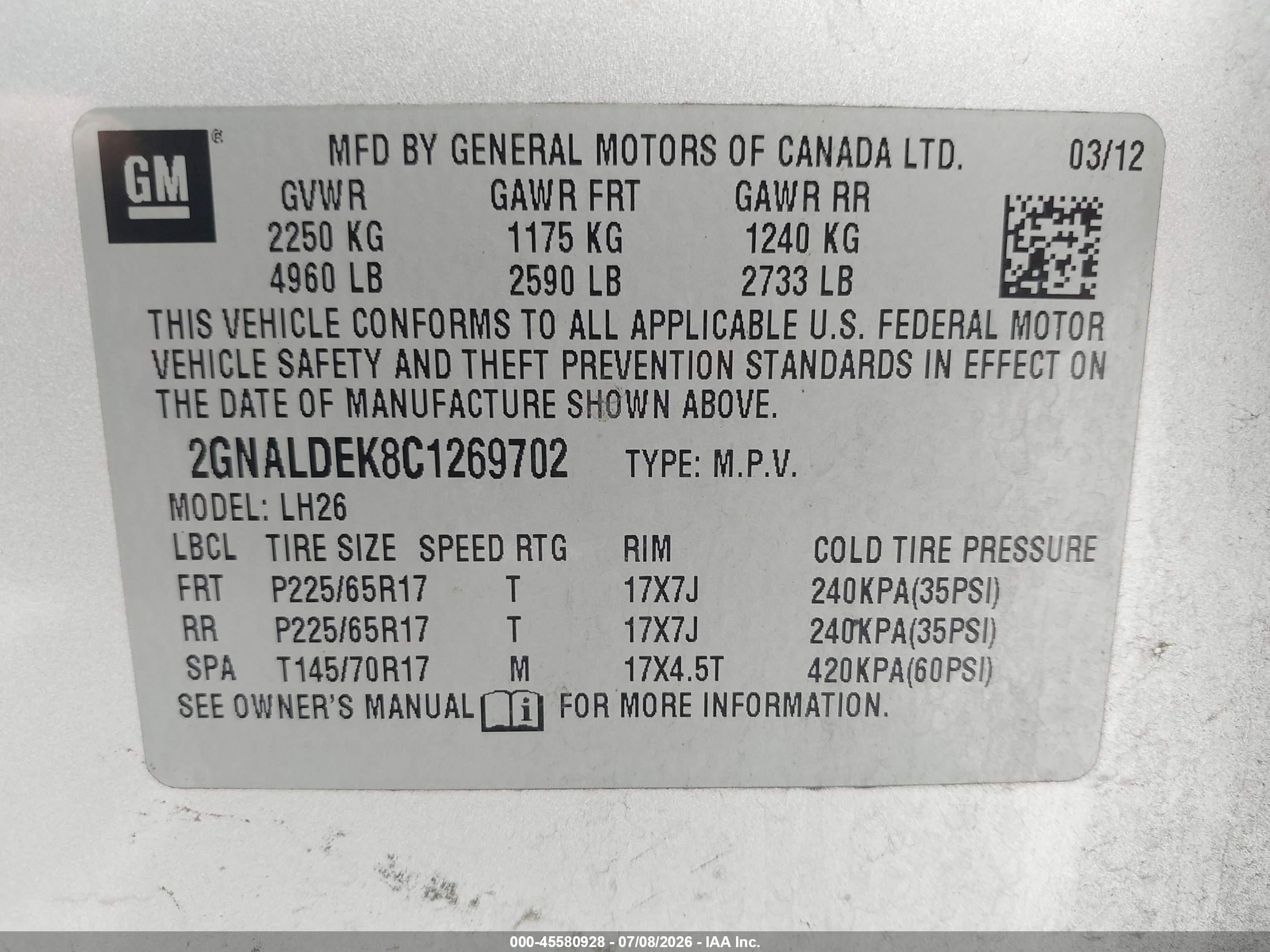 2012 Chevrolet Equinox Lt W/1lt Silver vin: 2GNALDEK8C1269702
