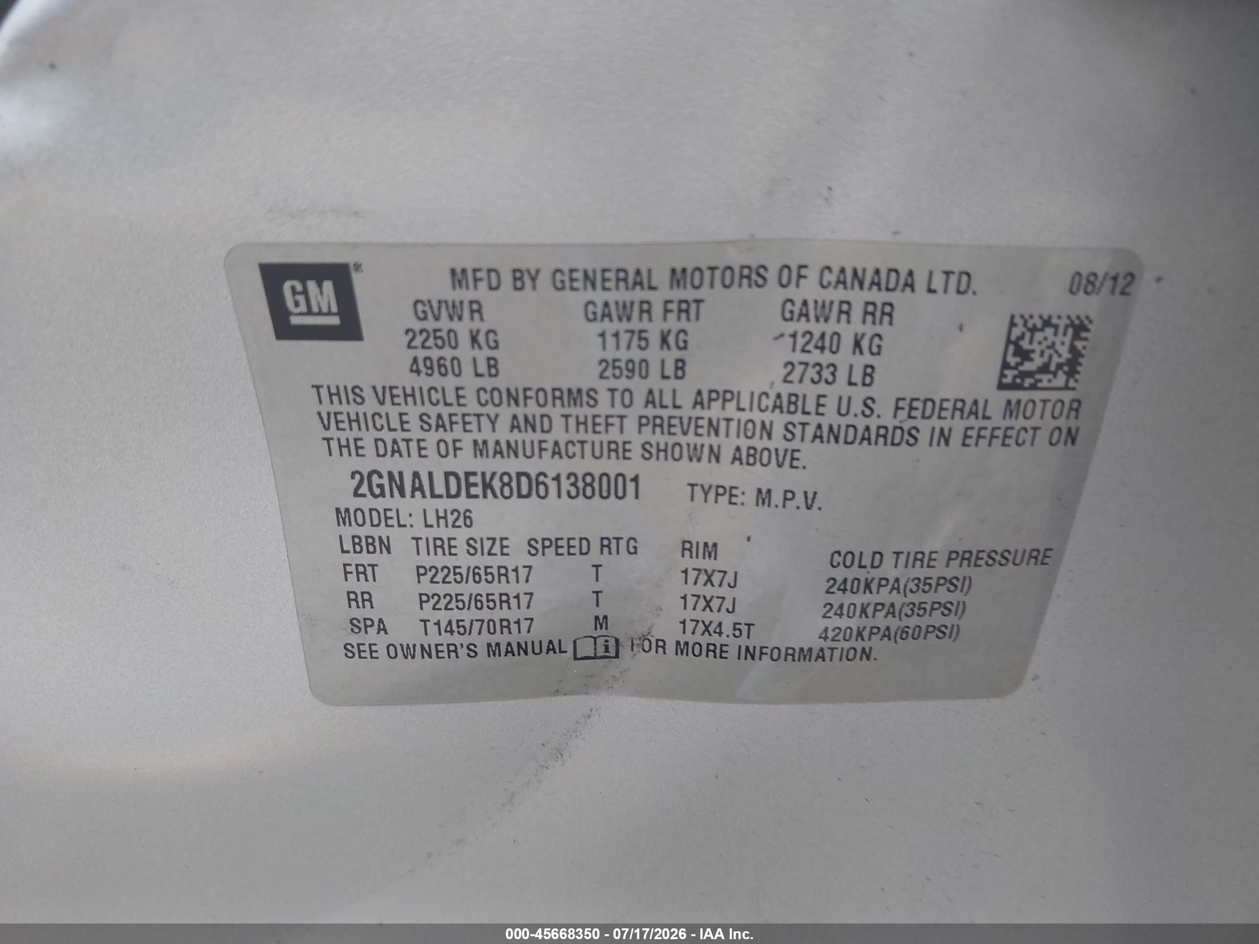 2013 Chevrolet Equinox Lt Серый vin: 2GNALDEK8D6138001