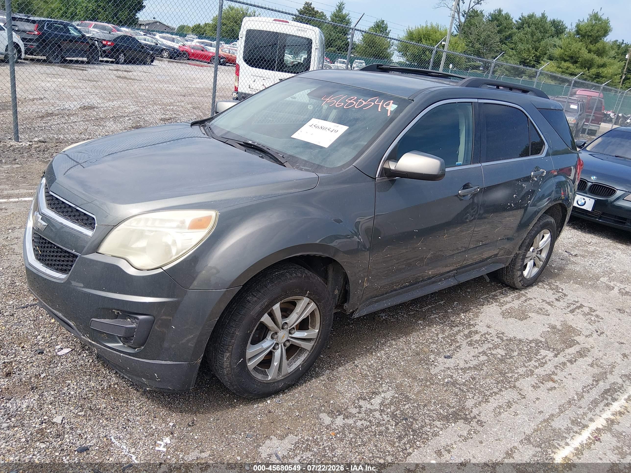 2013 Chevrolet Equinox Lt Gray vin: 2GNALDEK8D6223095