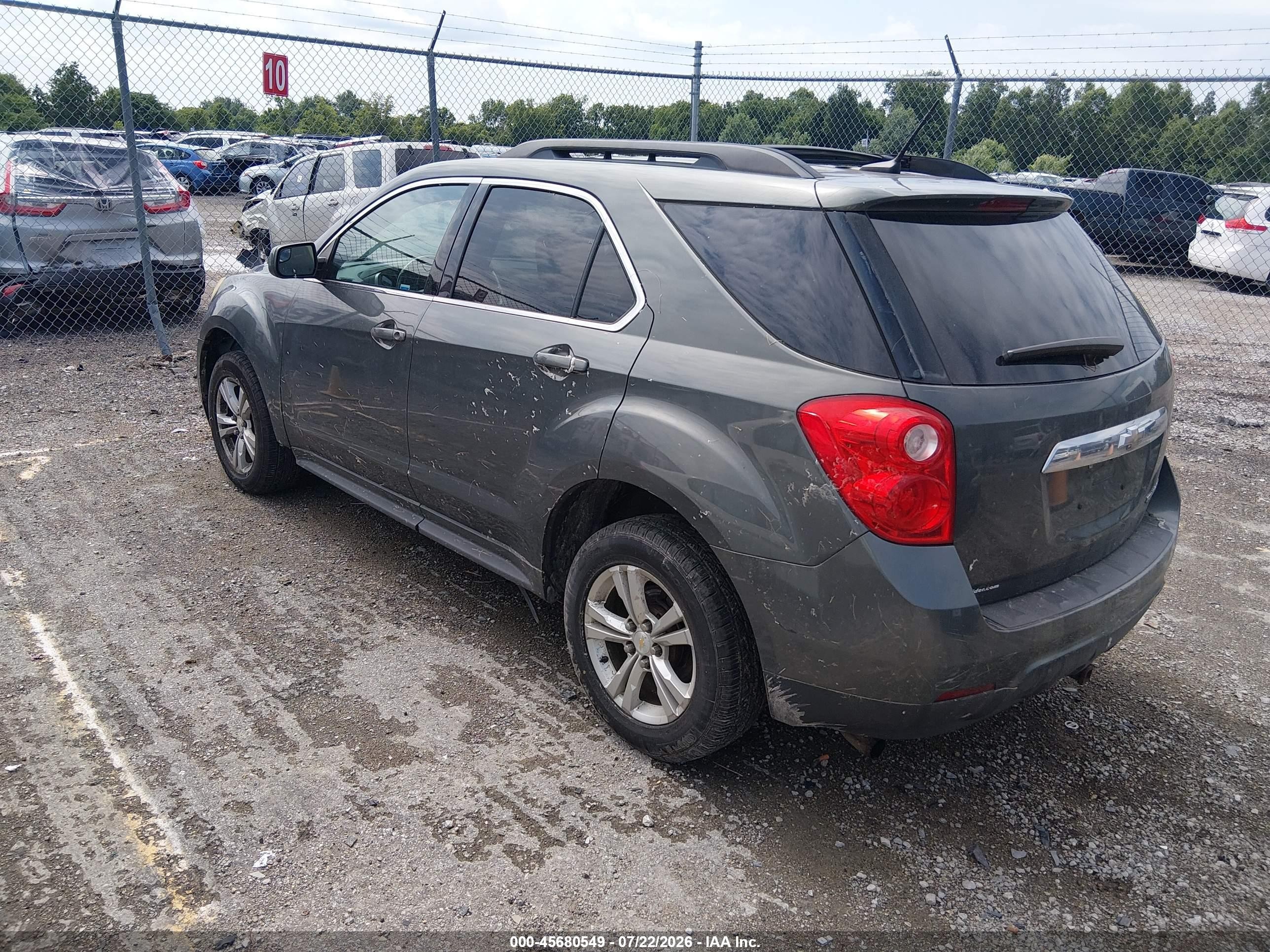 2013 Chevrolet Equinox Lt Gray vin: 2GNALDEK8D6223095