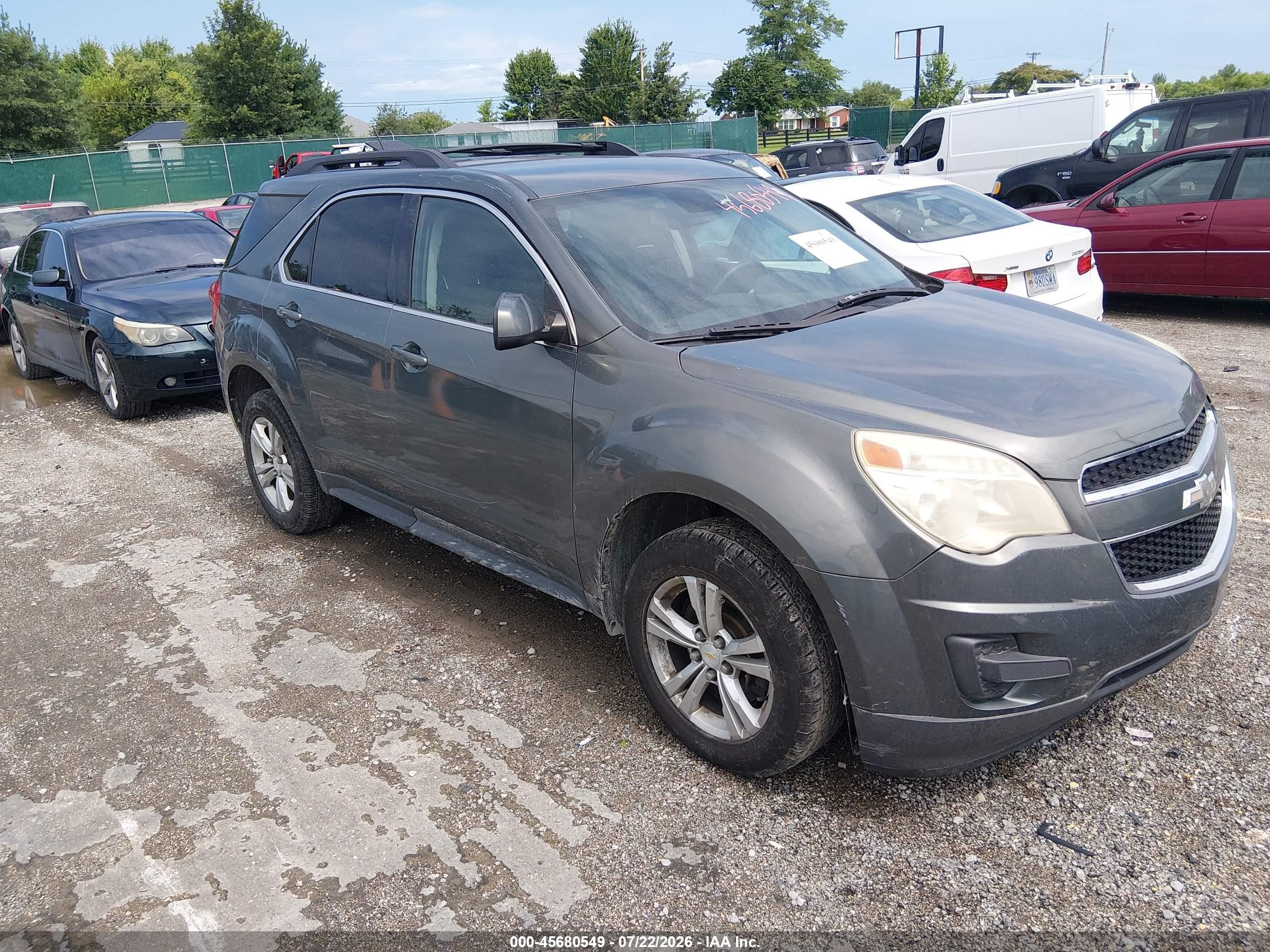 2013 Chevrolet Equinox Lt Gray vin: 2GNALDEK8D6223095