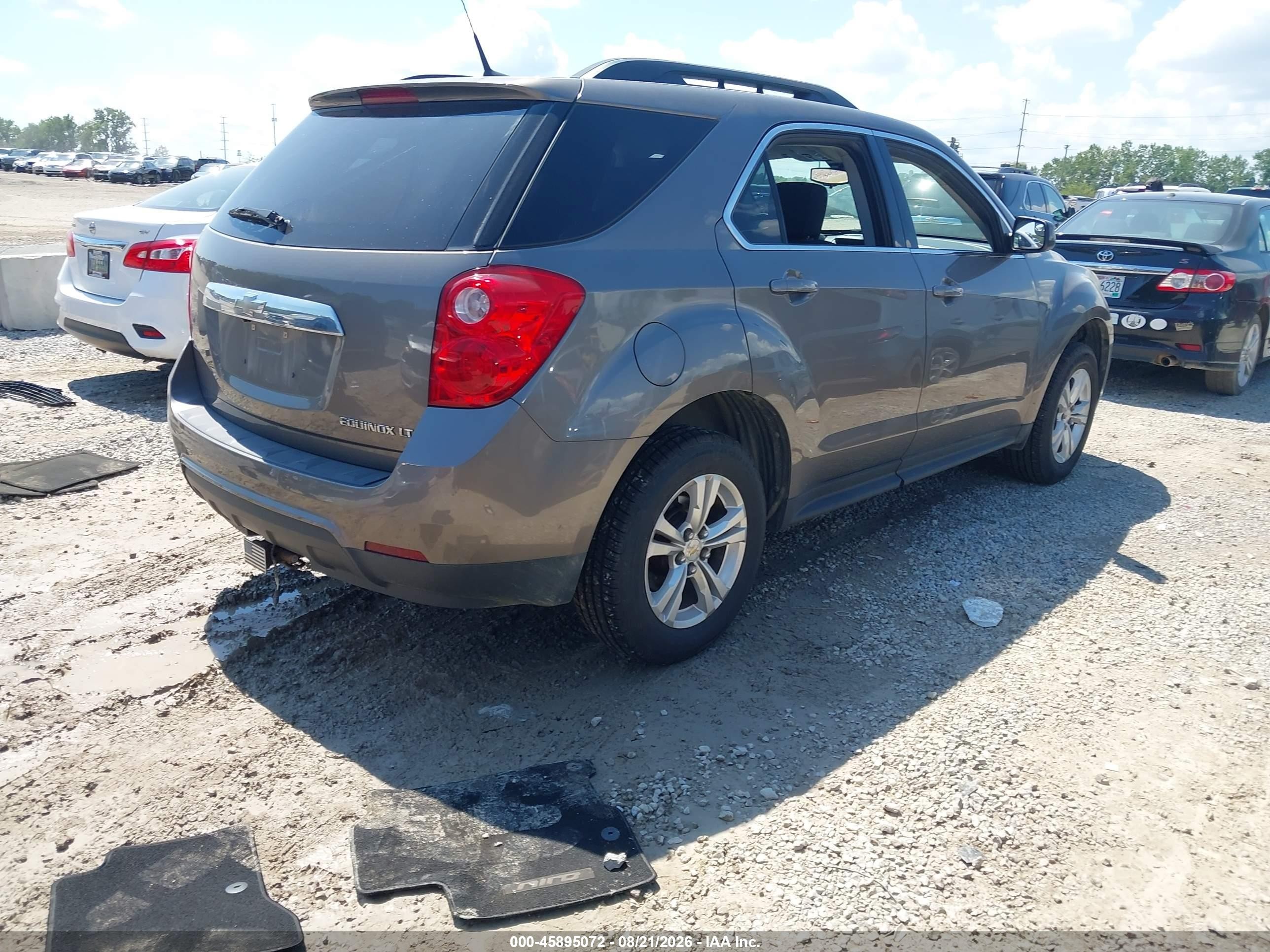 2012 Chevrolet Equinox Lt W/1lt Gray vin: 2GNALDEK9C6231026