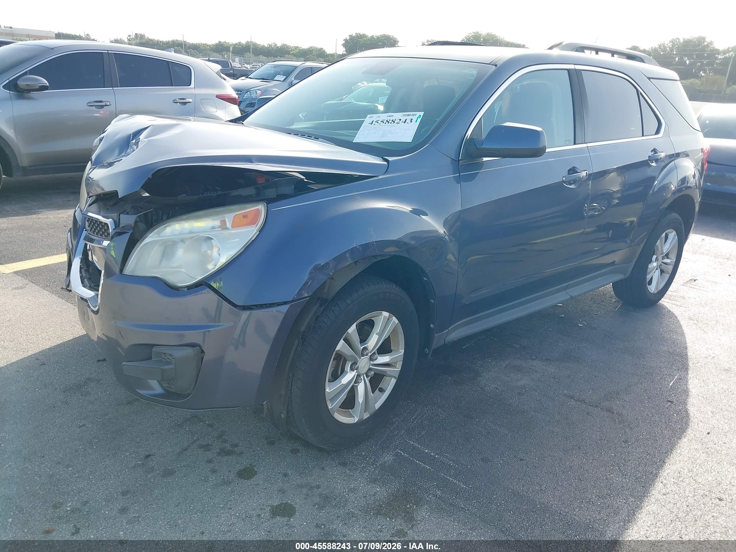 2013 Chevrolet Equinox Lt Blue vin: 2GNALDEK9D6354889