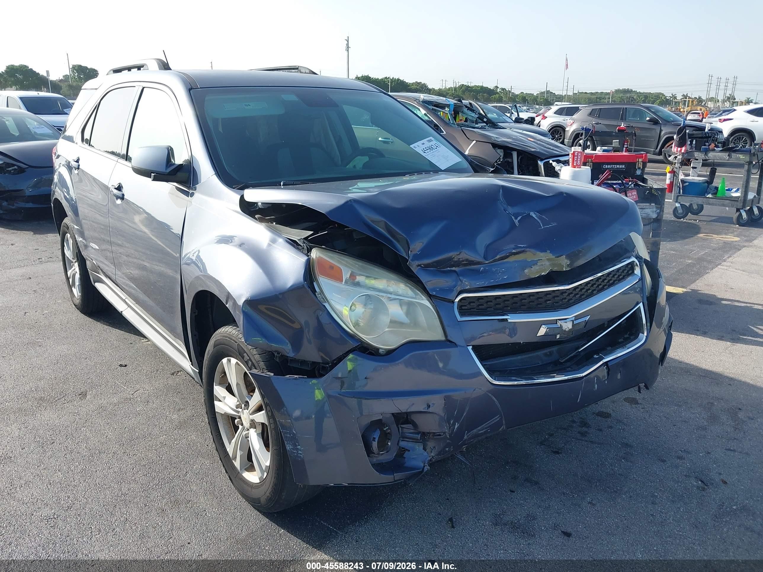 2013 Chevrolet Equinox Lt Blue vin: 2GNALDEK9D6354889
