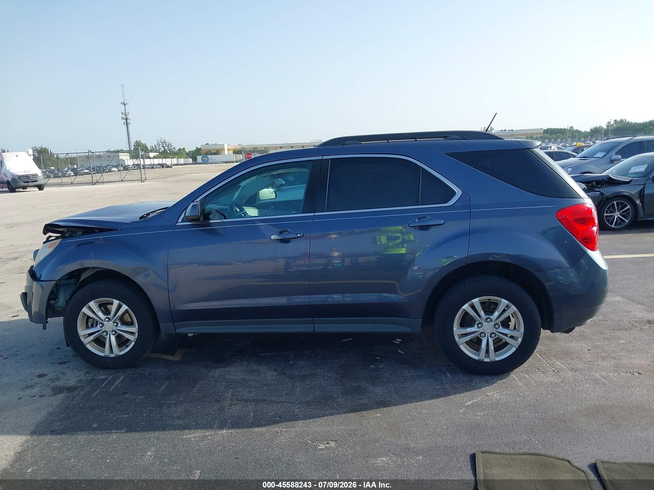 2013 Chevrolet Equinox Lt Blue vin: 2GNALDEK9D6354889