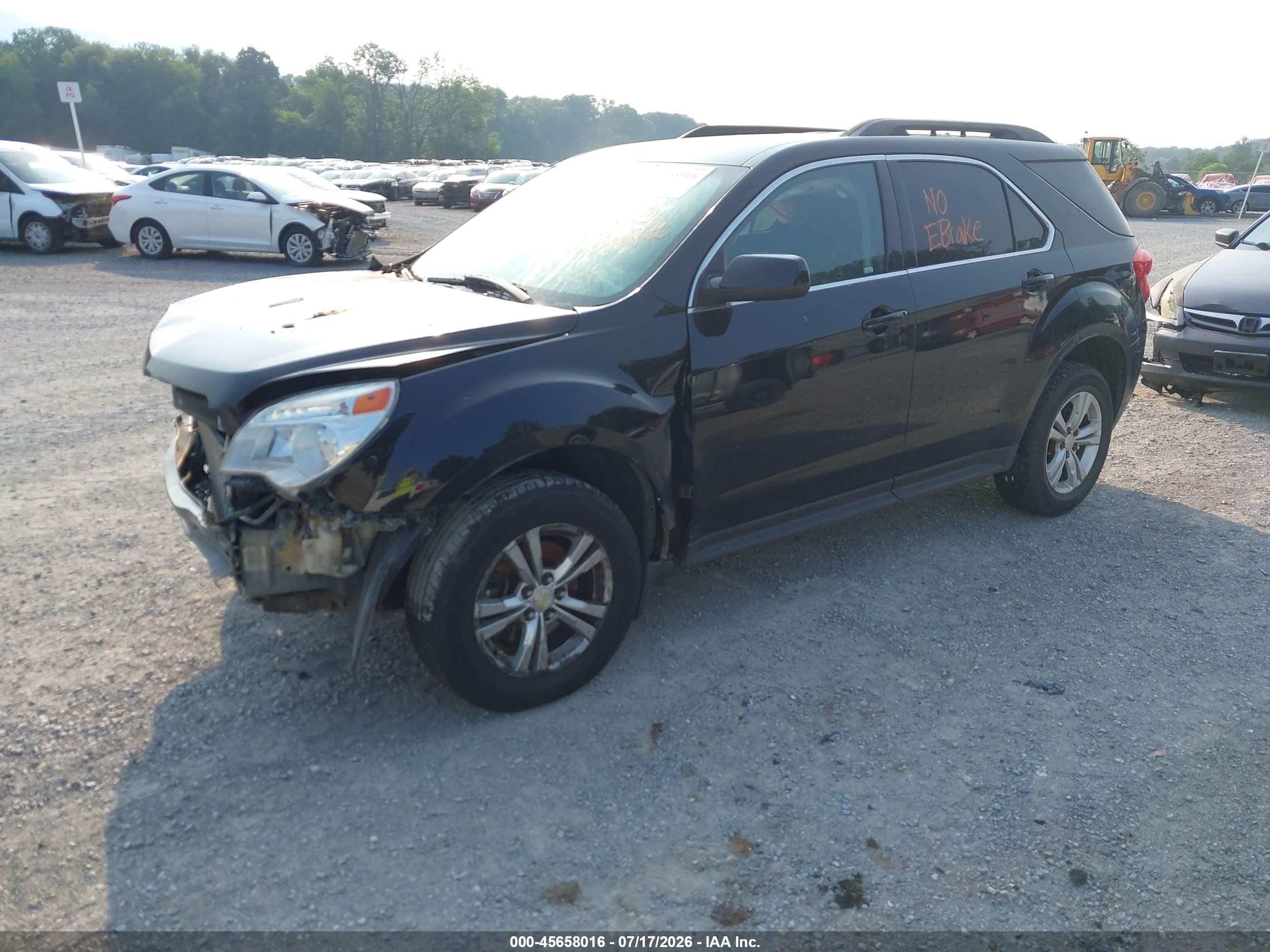2012 Chevrolet Equinox Lt W/1lt Black vin: 2GNALDEKXC1204799