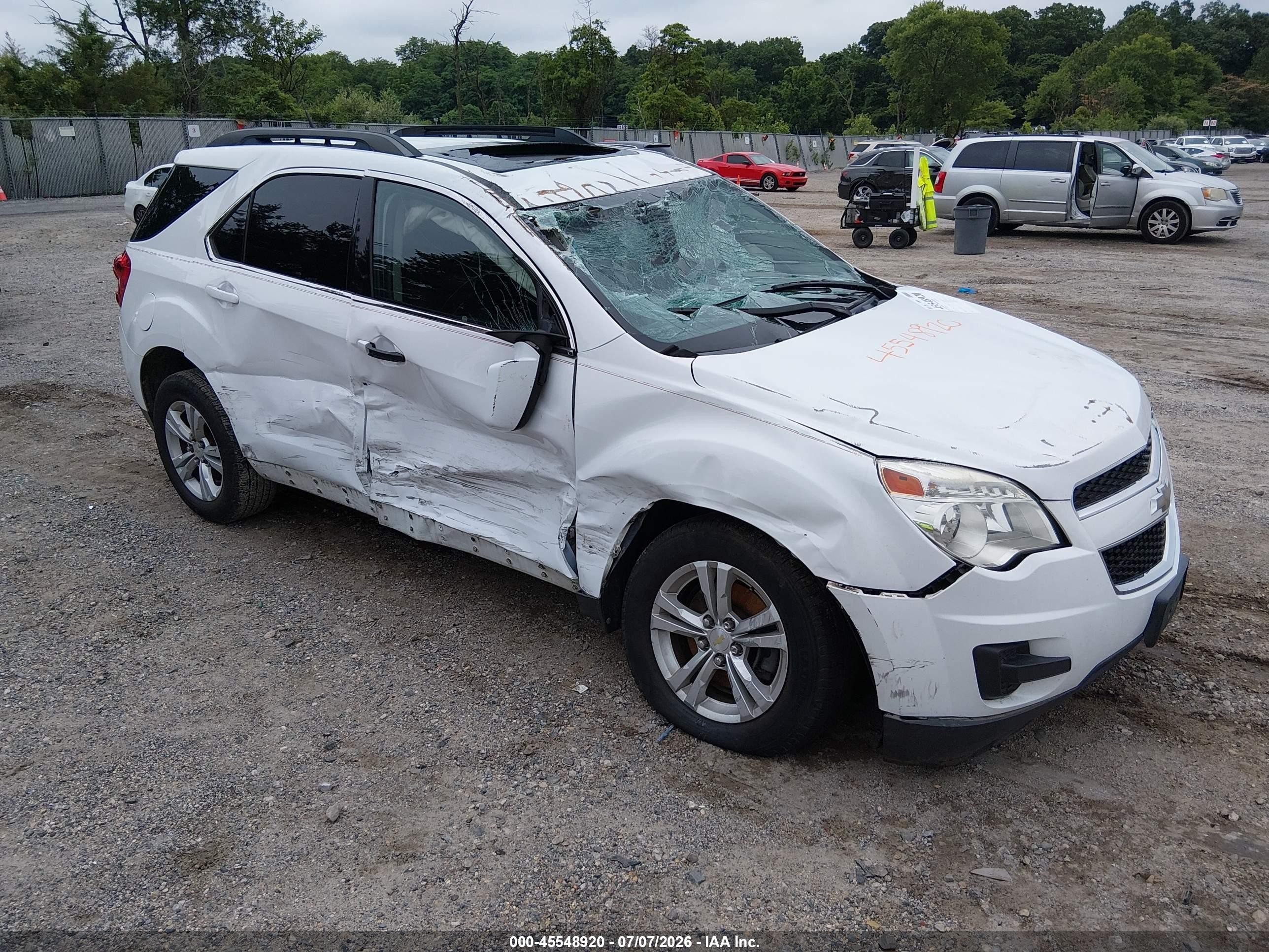 2012 Chevrolet Equinox Lt W/1lt White vin: 2GNALDEKXC1213163