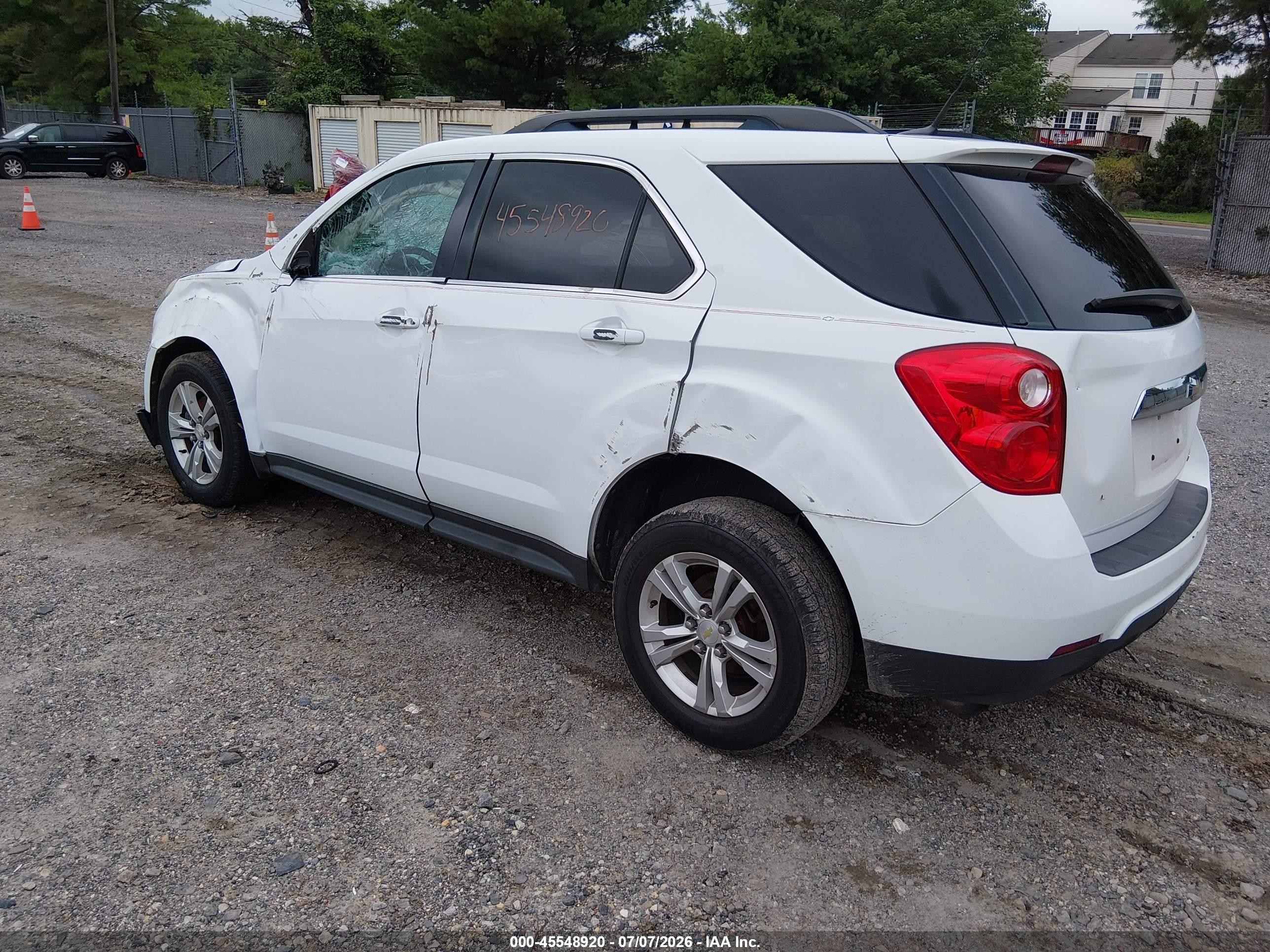 2012 Chevrolet Equinox Lt W/1lt White vin: 2GNALDEKXC1213163