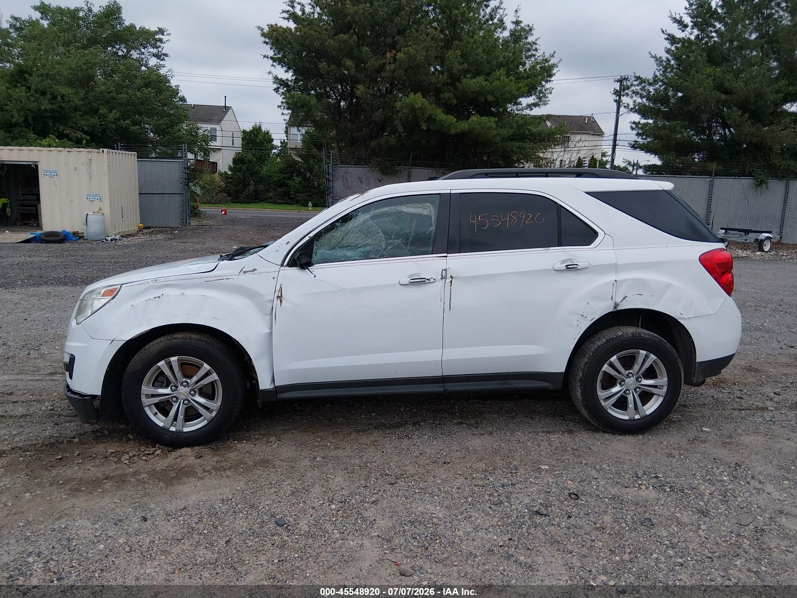 2012 Chevrolet Equinox Lt W/1lt White vin: 2GNALDEKXC1213163