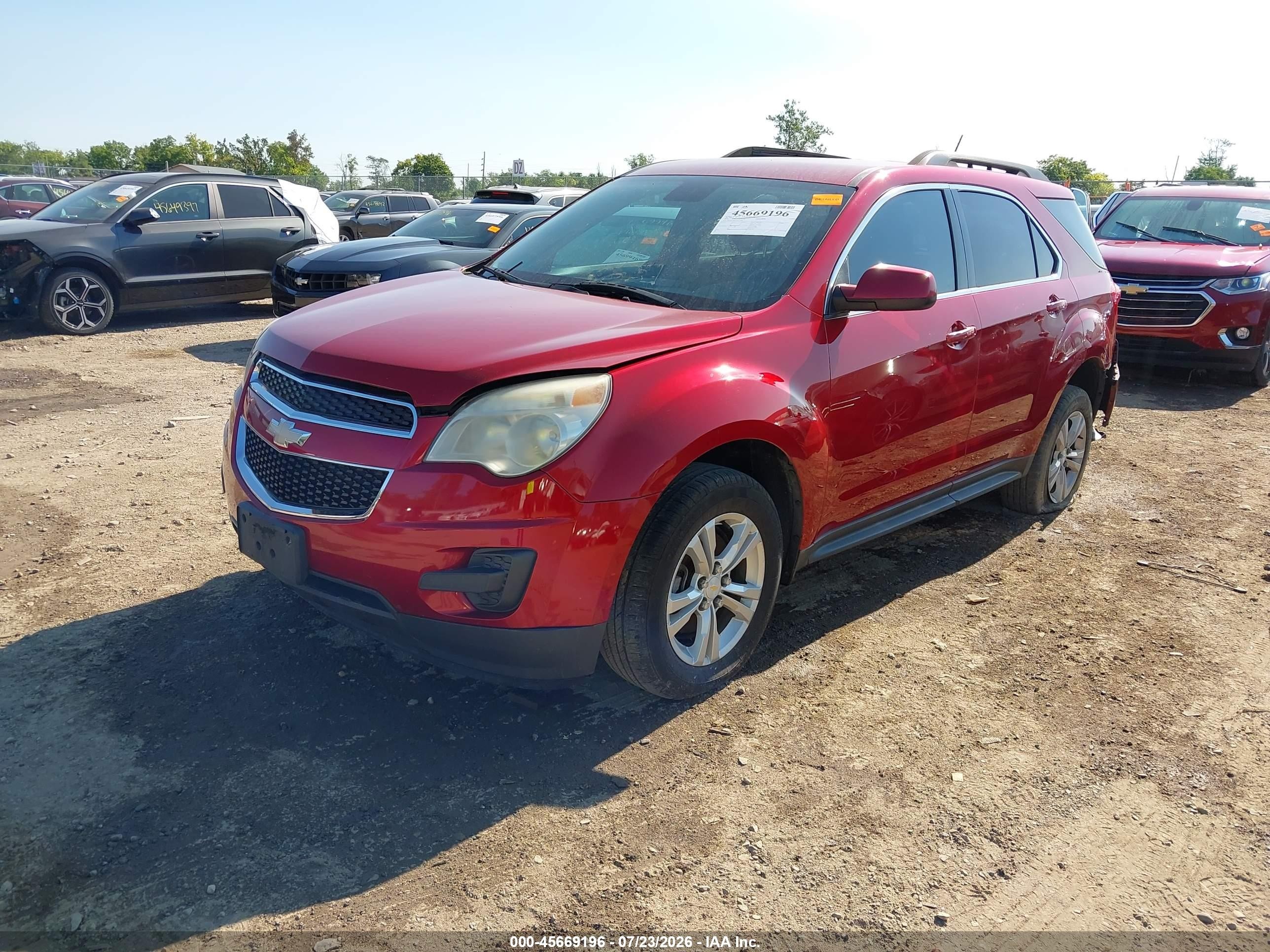 2013 Chevrolet Equinox Lt Red vin: 2GNALDEKXD1134965