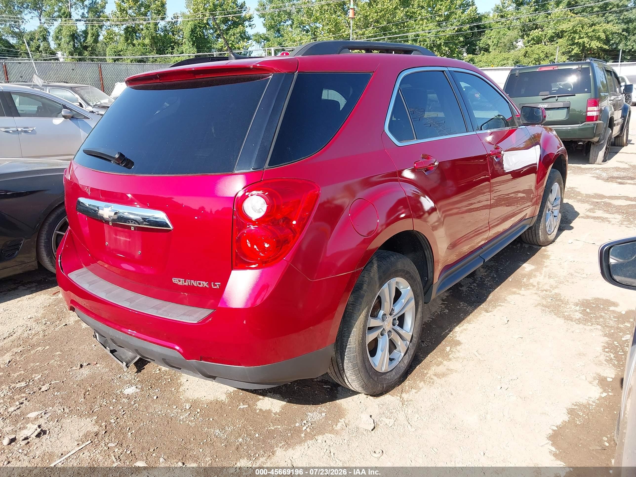 2013 Chevrolet Equinox Lt Red vin: 2GNALDEKXD1134965