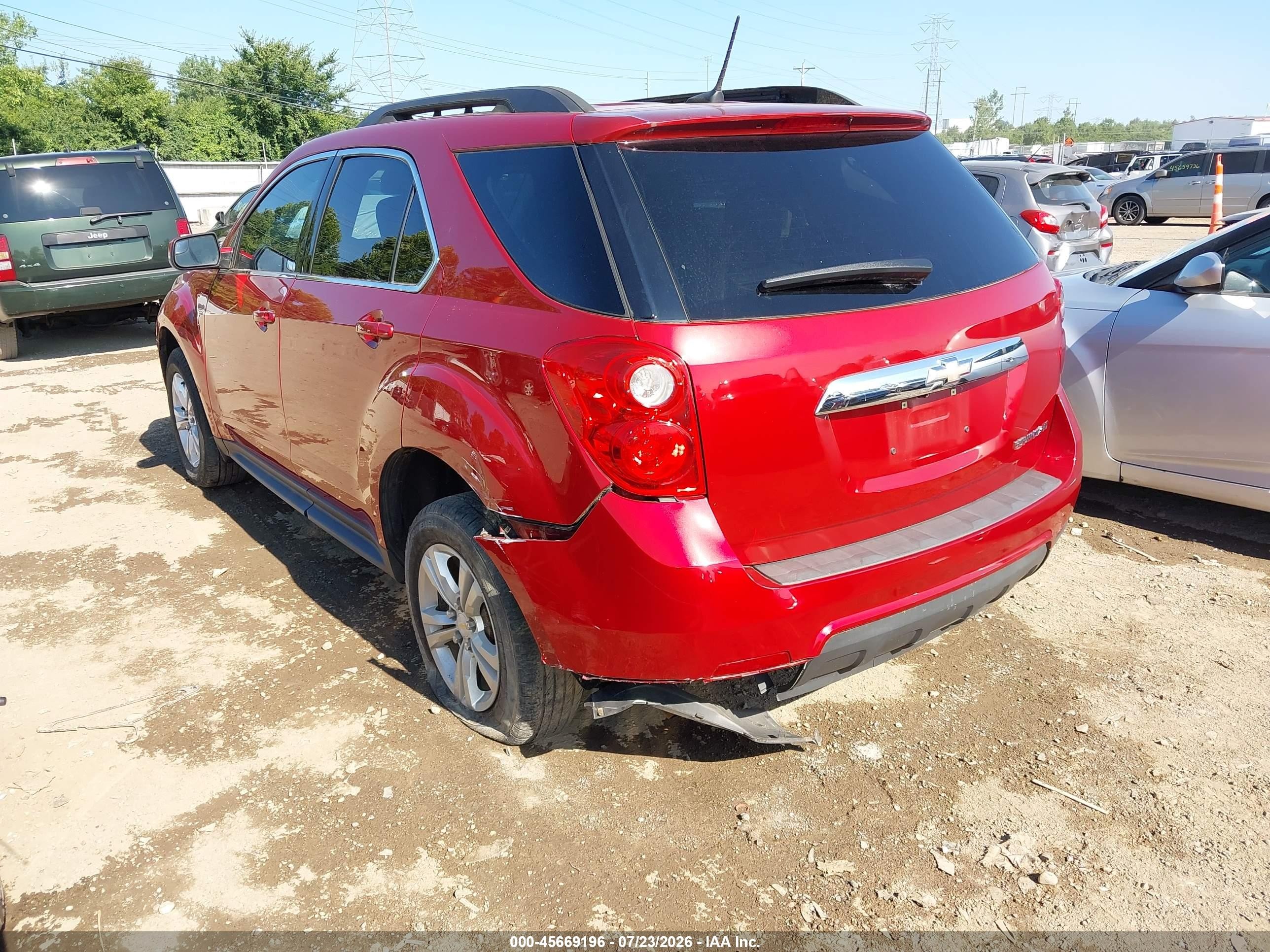 2013 Chevrolet Equinox Lt Red vin: 2GNALDEKXD1134965