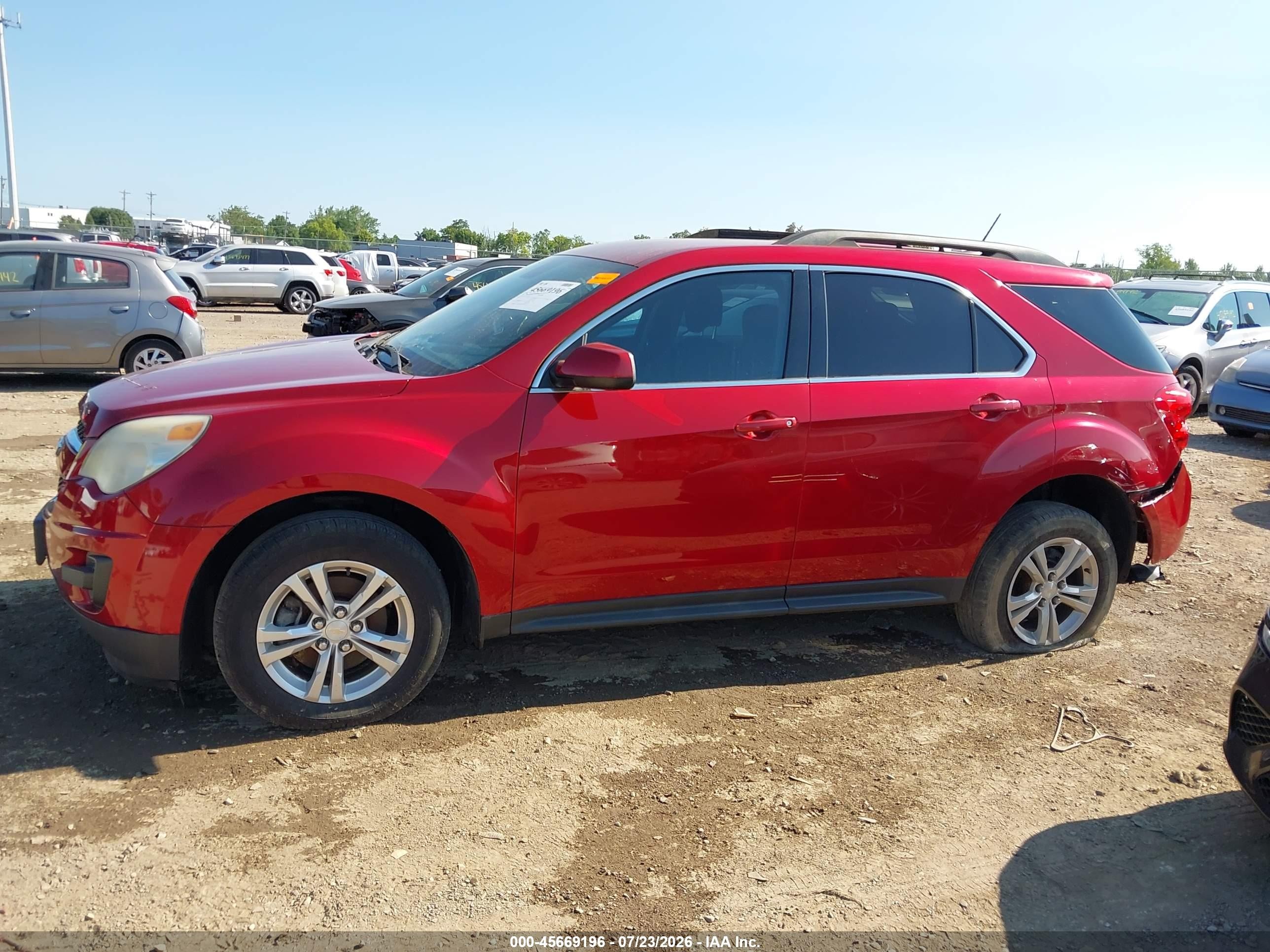 2013 Chevrolet Equinox Lt Red vin: 2GNALDEKXD1134965