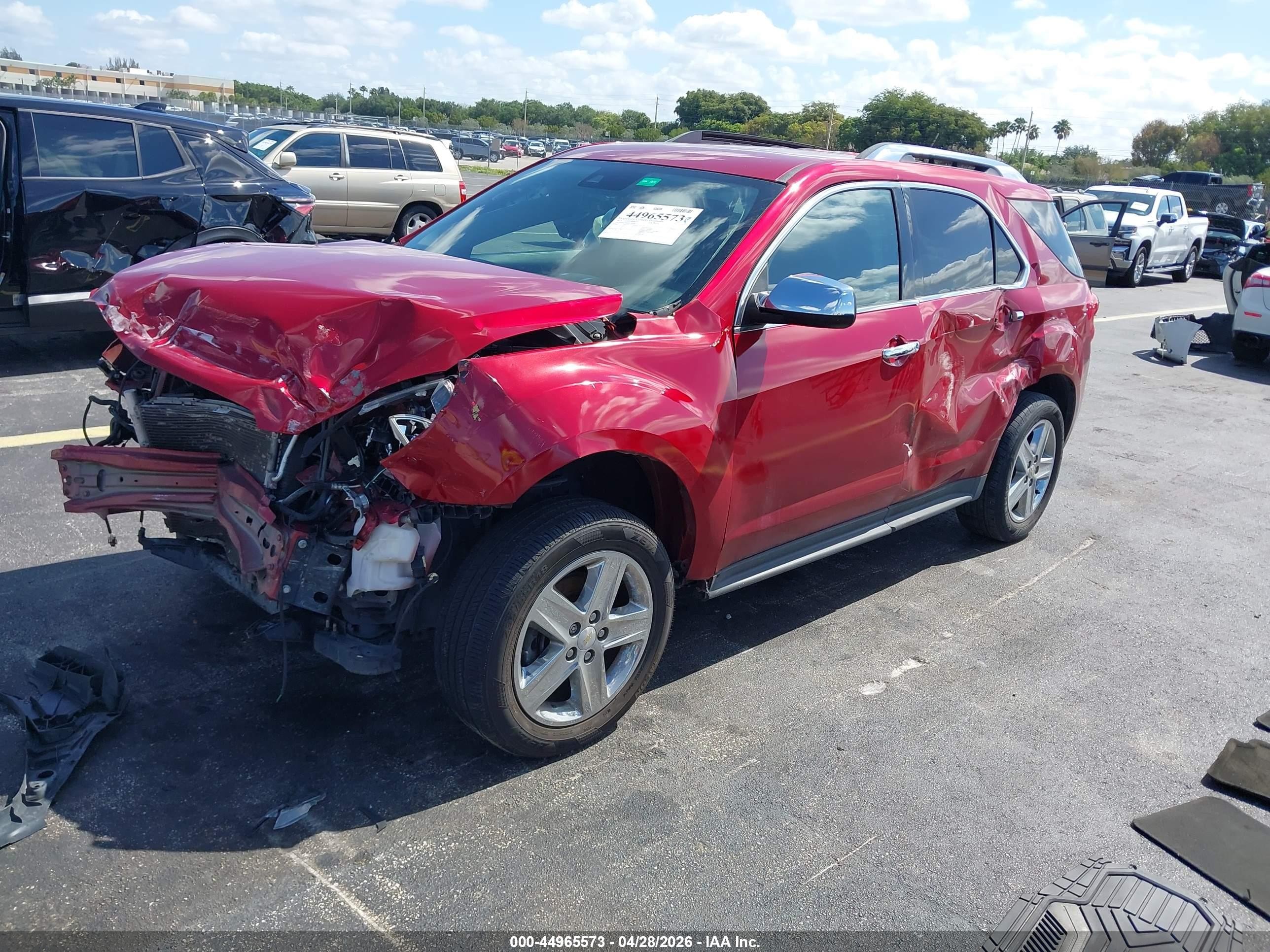 2015 Chevrolet Equinox Ltz Бордовый vin: 2GNALDEKXF1125170