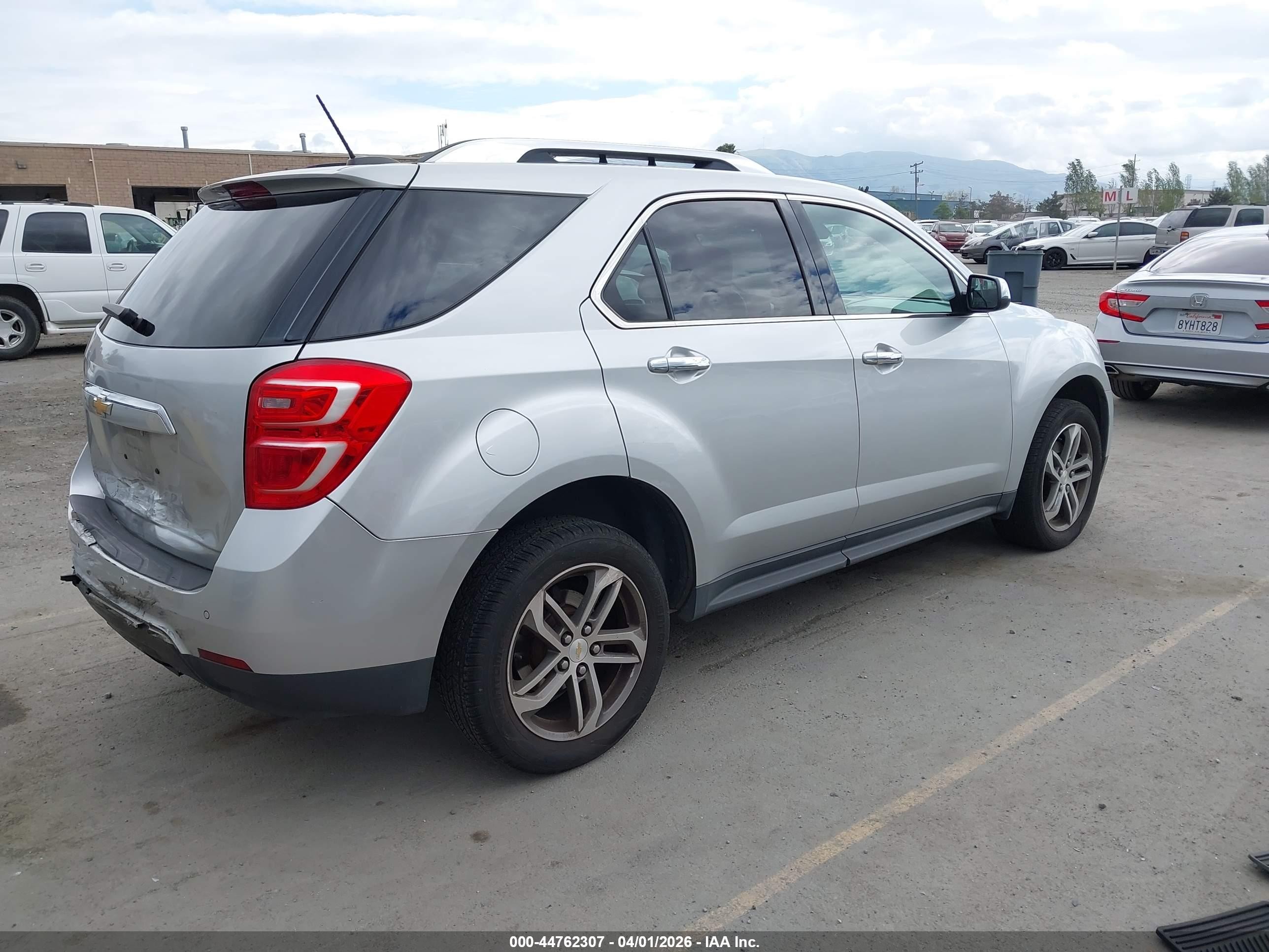2016 Chevrolet Equinox Ltz Серебряный vin: 2GNALDEKXG1154685