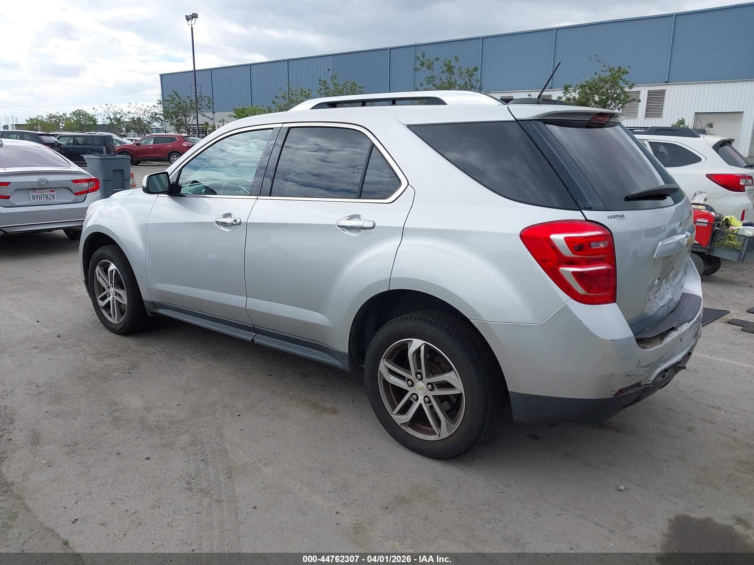 2016 Chevrolet Equinox Ltz Серебряный vin: 2GNALDEKXG1154685