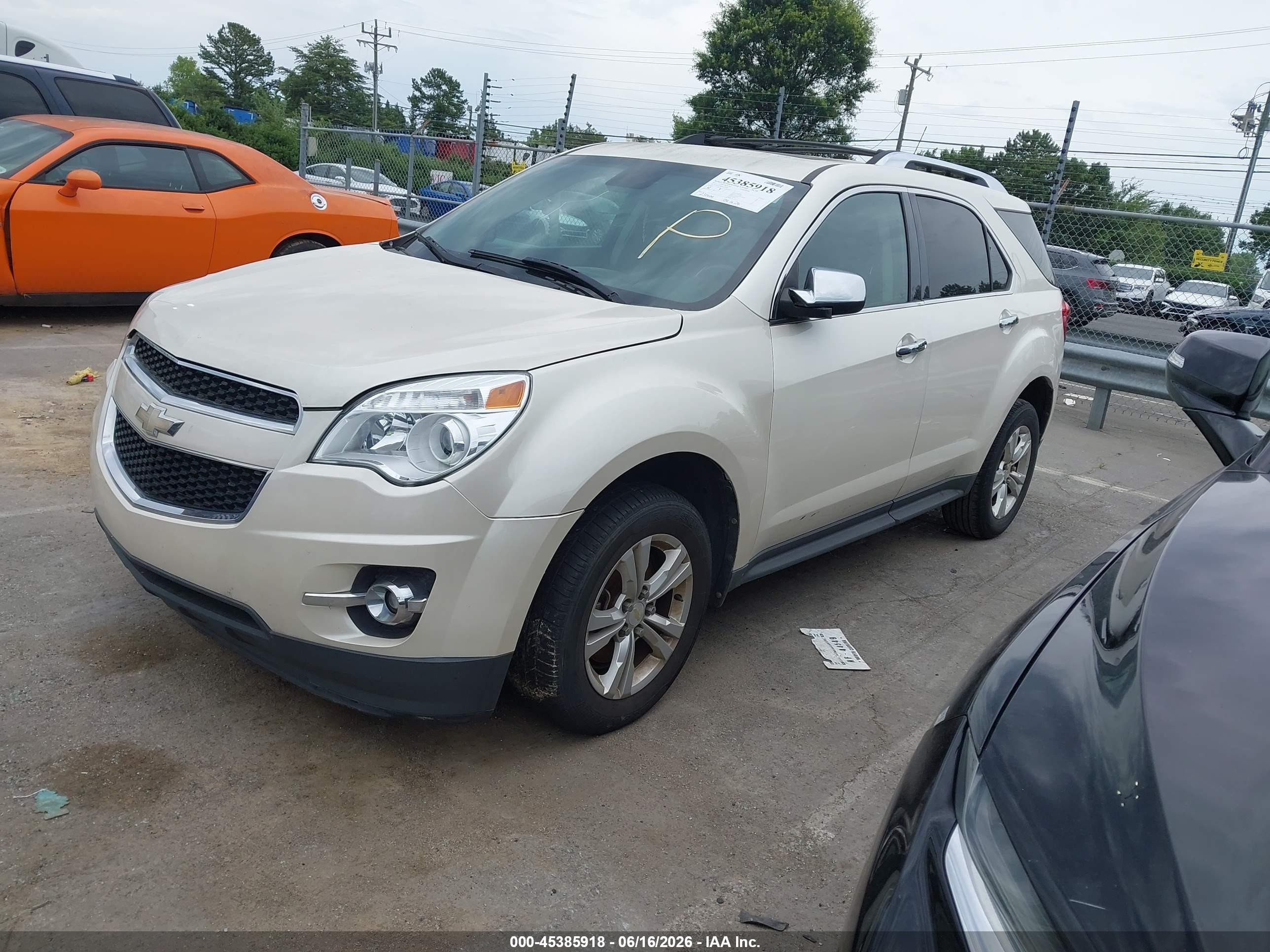 2012 Chevrolet Equinox Ltz Cream vin: 2GNALFEK0C1224670