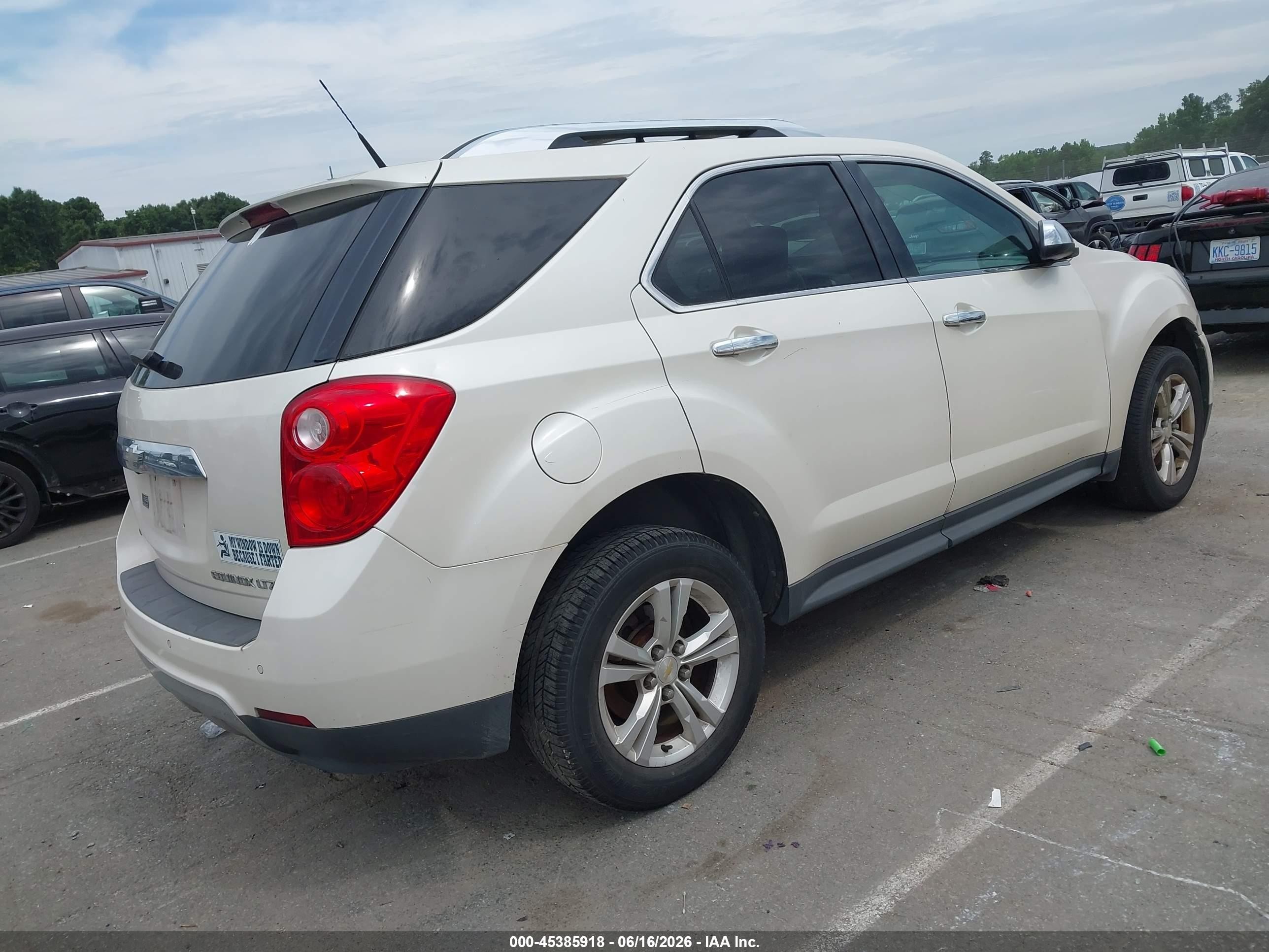 2012 Chevrolet Equinox Ltz Cream vin: 2GNALFEK0C1224670