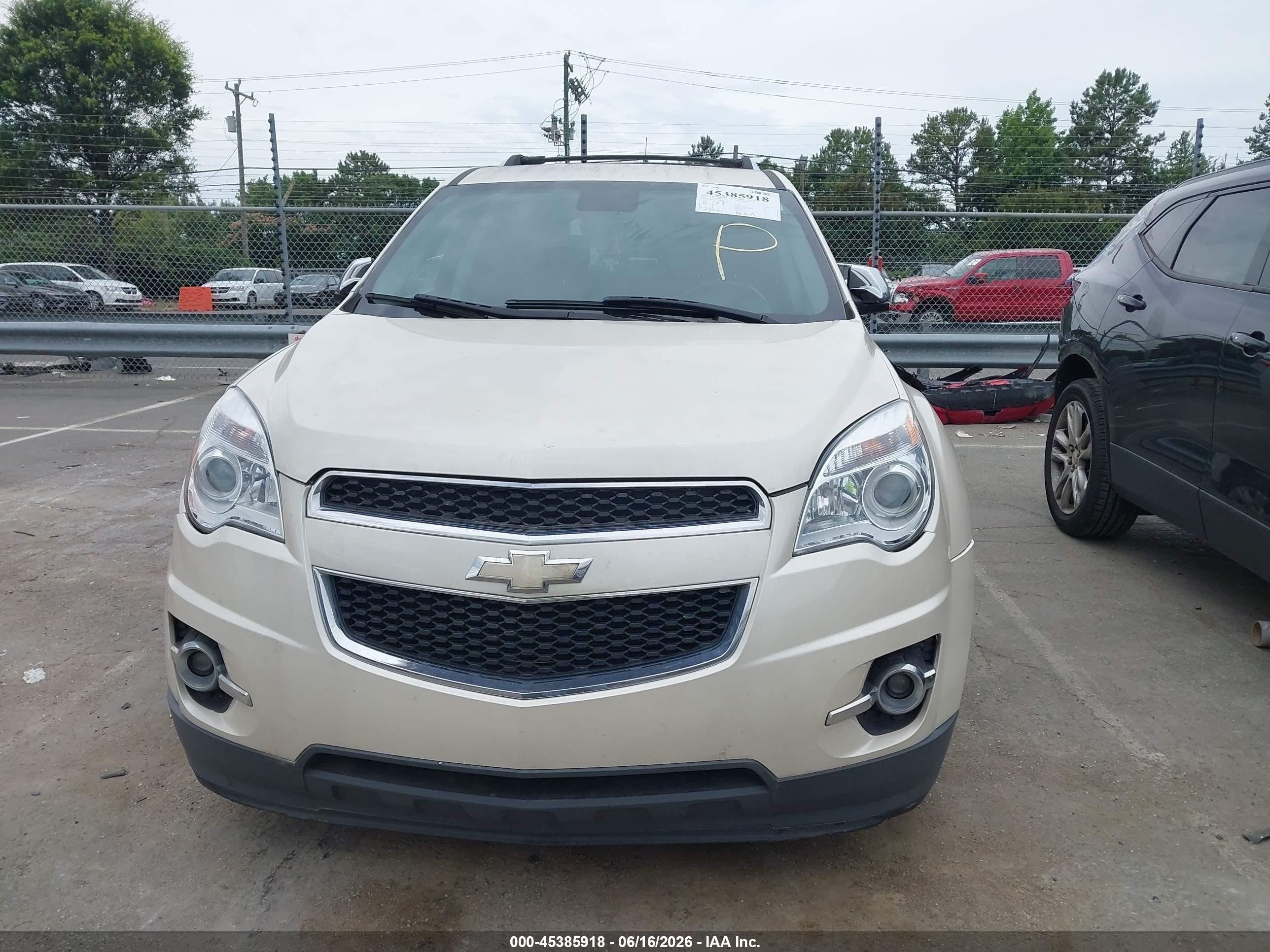 2012 Chevrolet Equinox Ltz Cream vin: 2GNALFEK0C1224670