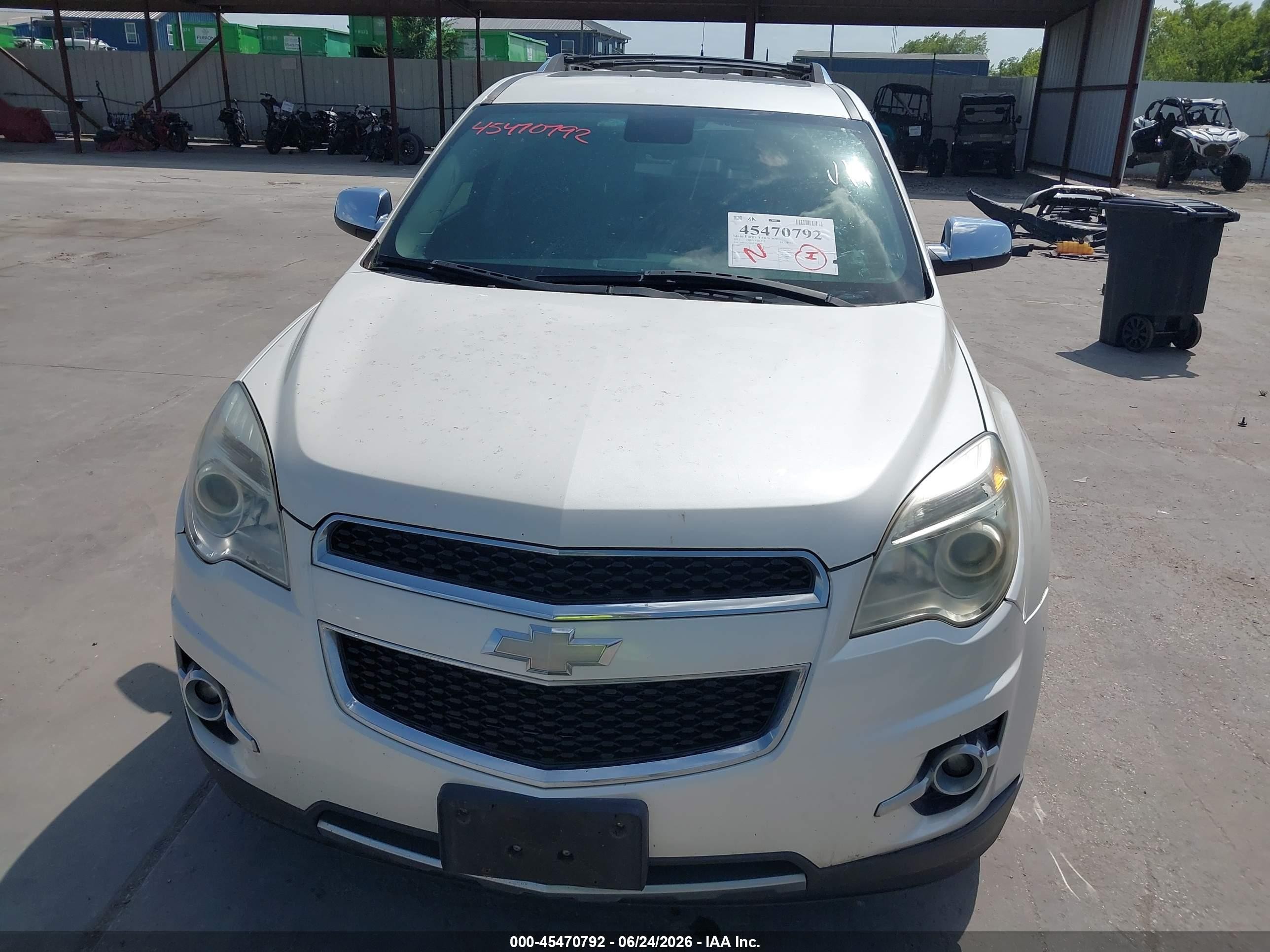 2012 Chevrolet Equinox Ltz White vin: 2GNALFEK2C1242992