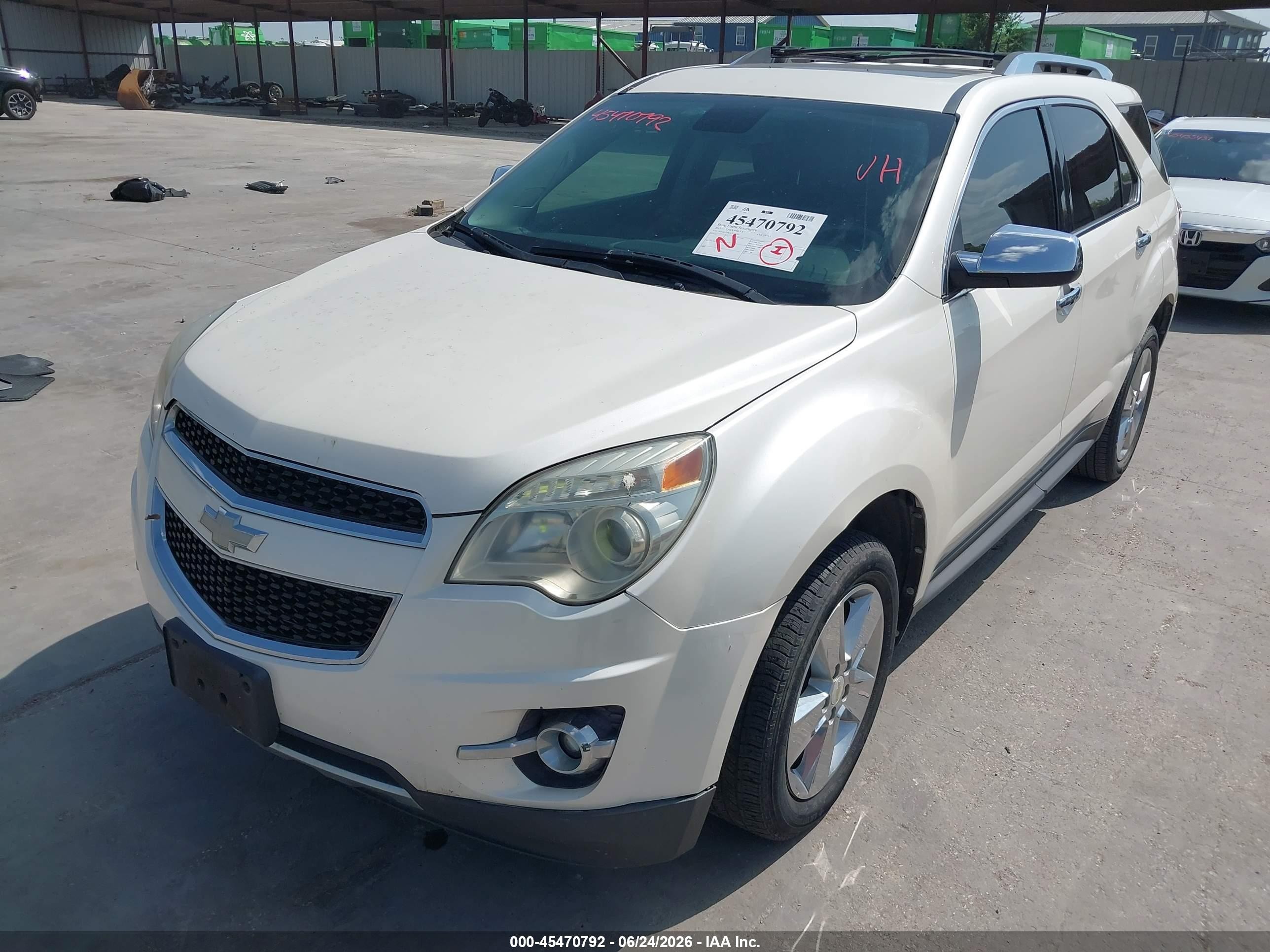 2012 Chevrolet Equinox Ltz White vin: 2GNALFEK2C1242992