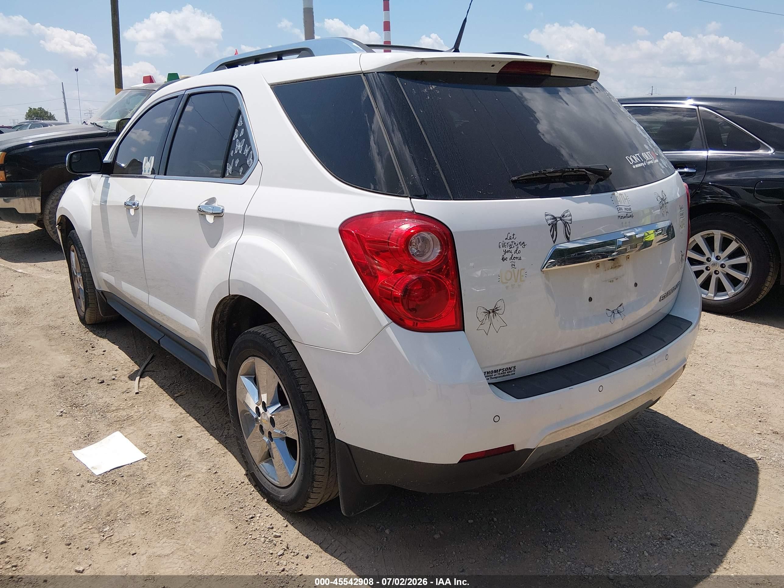 2012 Chevrolet Equinox Ltz White vin: 2GNALFEK2C1337777