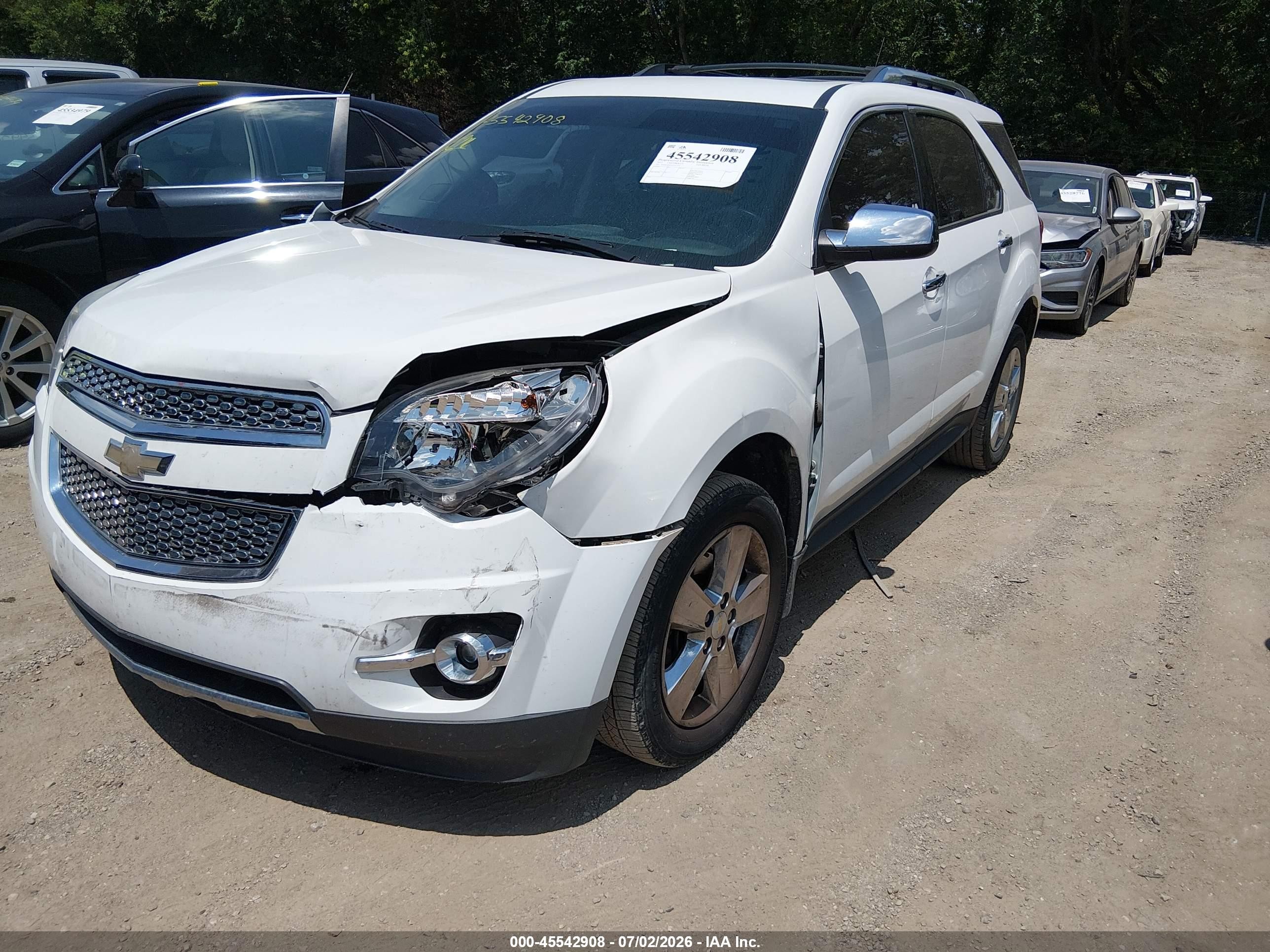 2012 Chevrolet Equinox Ltz White vin: 2GNALFEK2C1337777