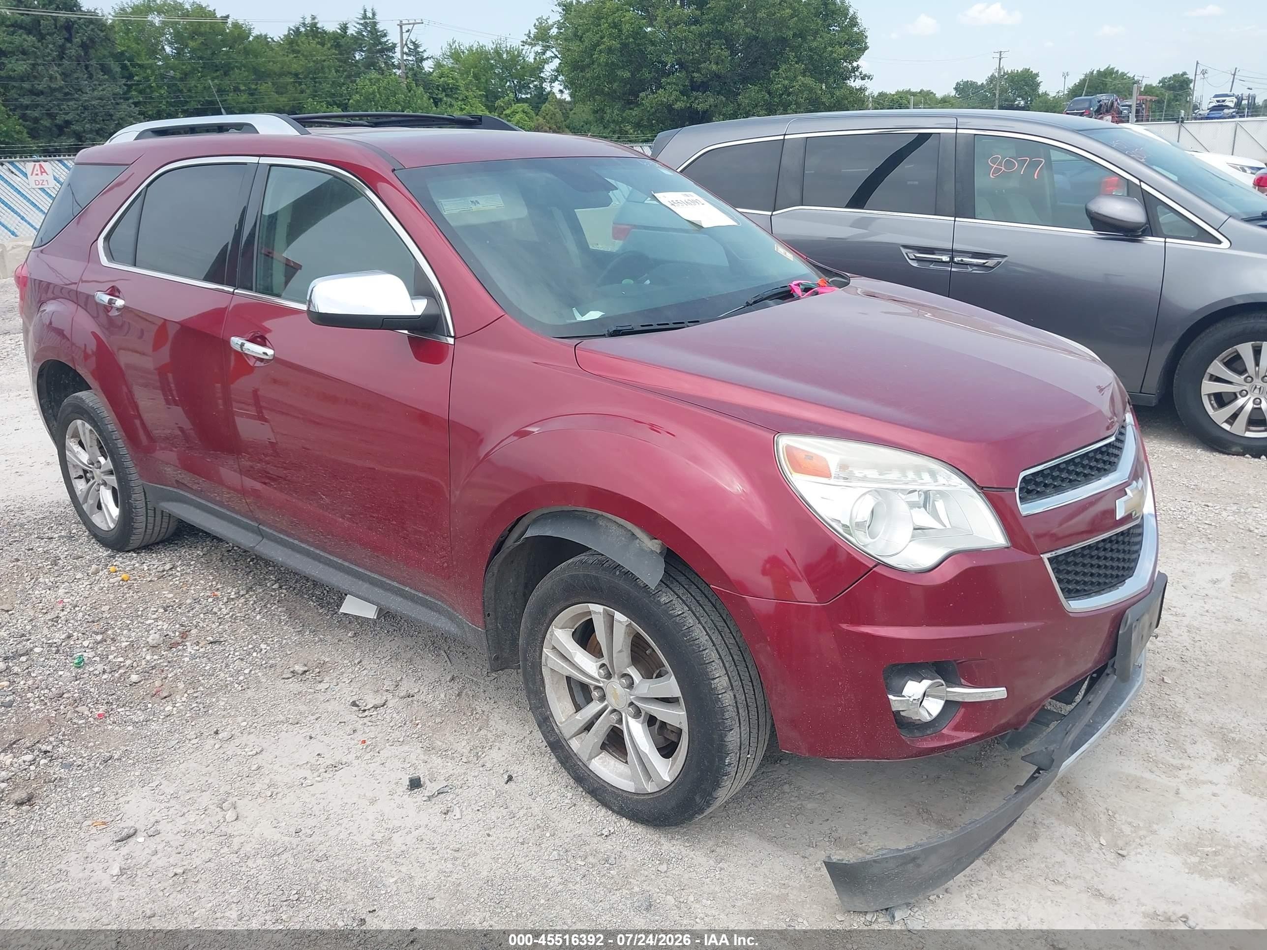 2012 Chevrolet Equinox Ltz Red vin: 2GNALFEK2C6252750